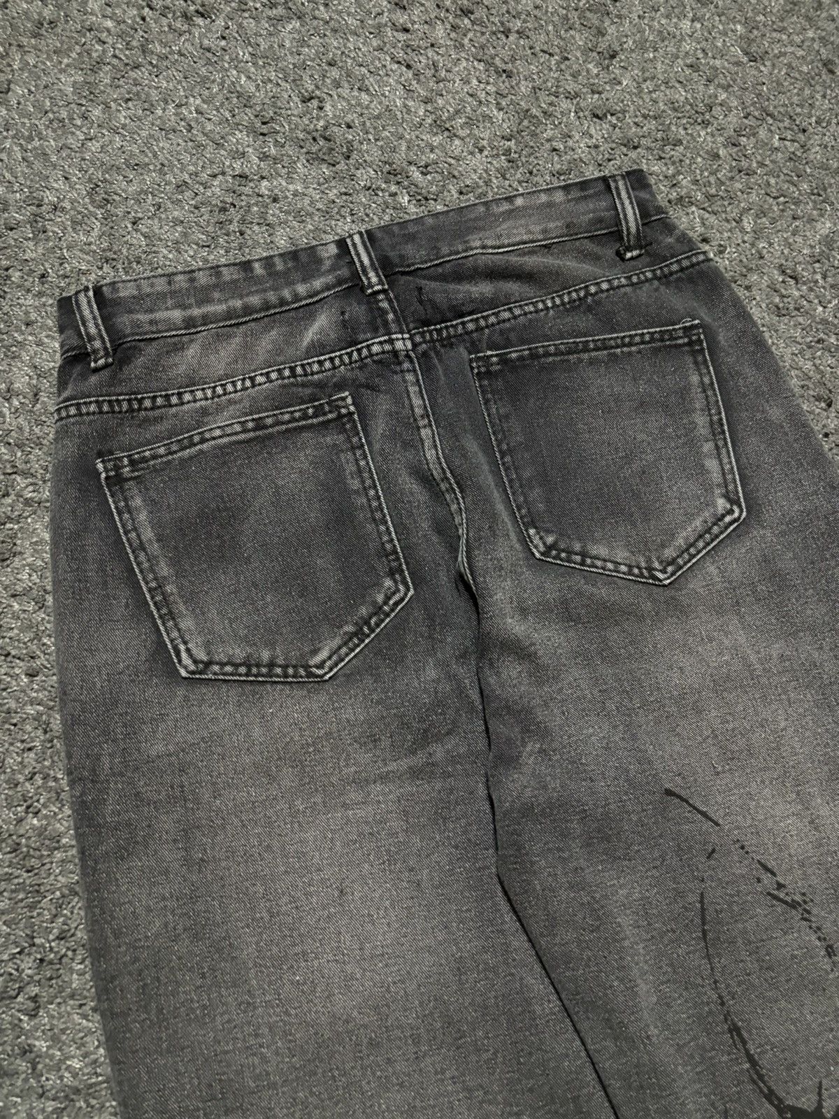 Vintage Vintage wide leg rare gray black fossile baggy jeans denim Size US 33 - 17 Thumbnail