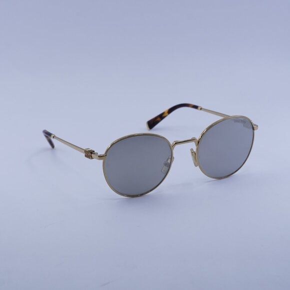 Miu Miu Miu Miu MU55ZS 5AK07F Sunglasses Gold Round Frame Size ONE SIZE - 5 Thumbnail