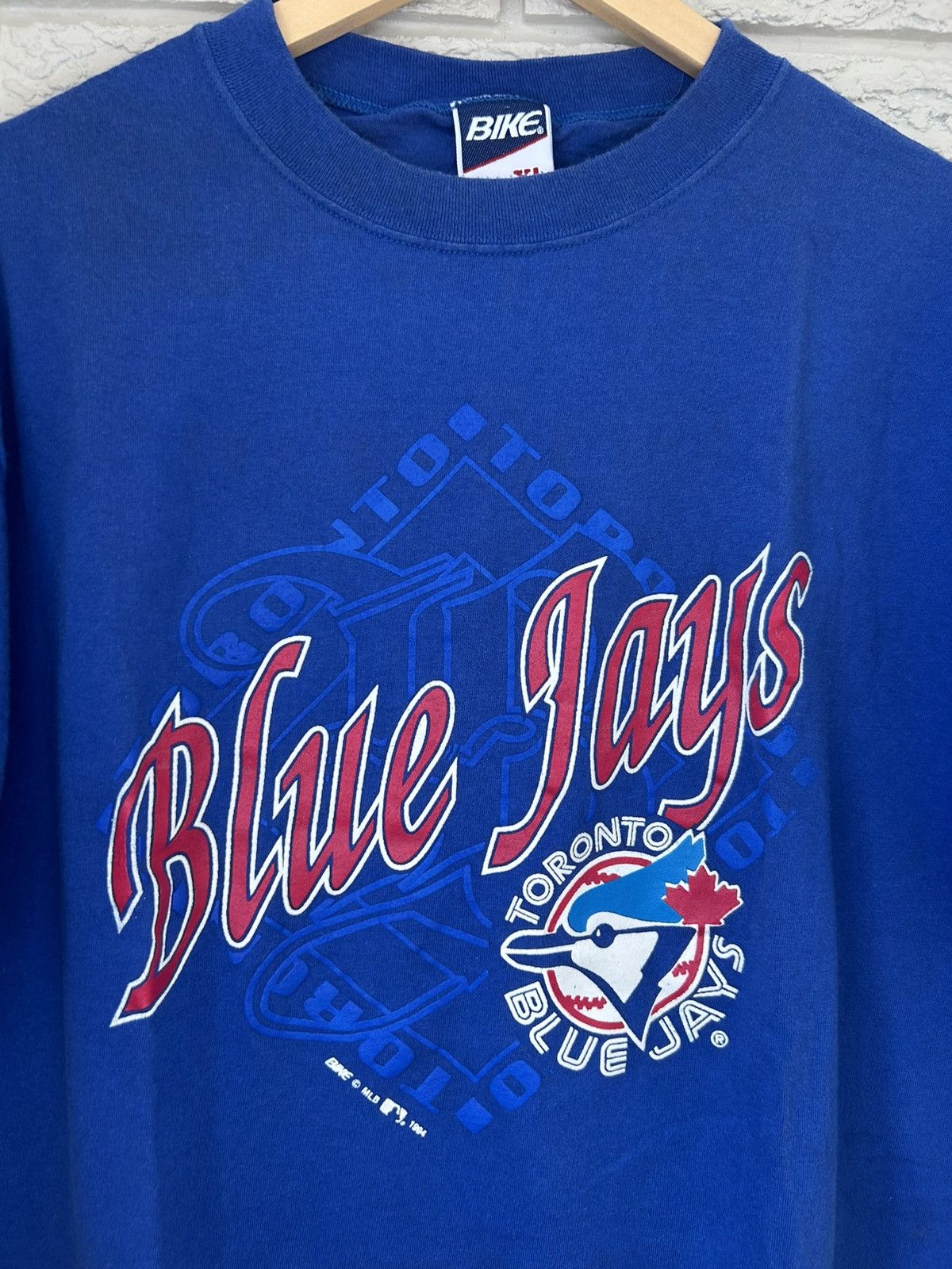 MLB × Vintage Vintage 90s Toronto Blue Jays Puff Print T Shirt Size US XL / EU 56 / 4 - 2 Thumbnail