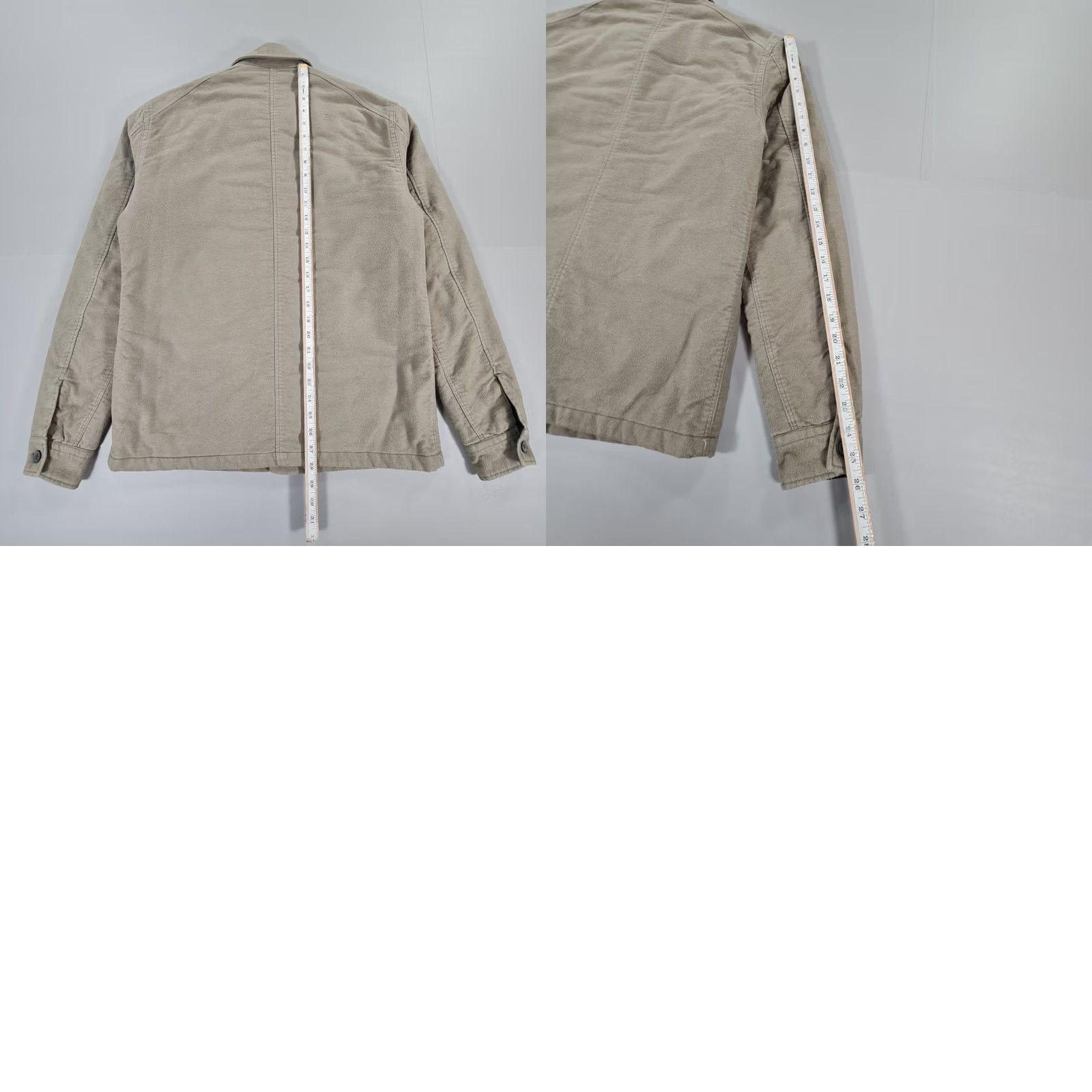 Allsaints AllSaints Overshirt Shirt Grey S Long Sleeve Button-Up Padded Lined Pocketed Cotton Casual Mens Size US S / EU 44-46 / 1 - 8 Thumbnail