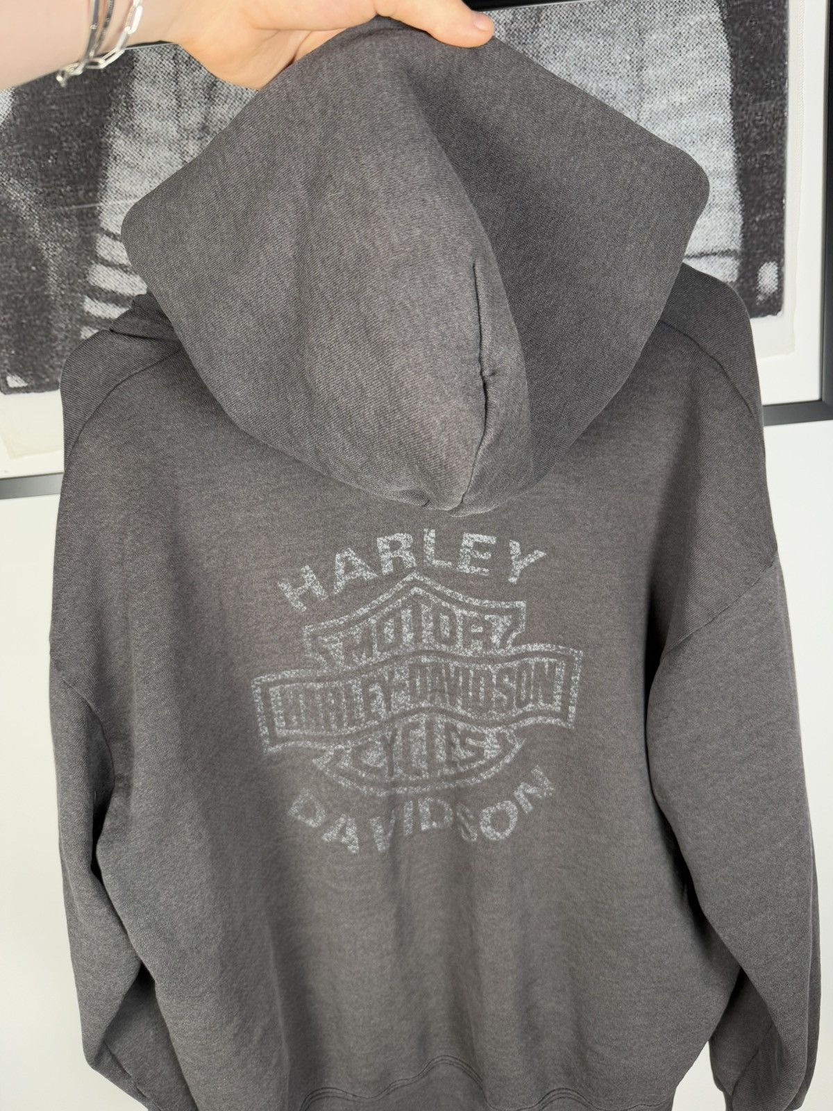 Harley Davidson × Vintage 🚭35+ YEAR OLD🚭 SUNFADED OVERSIZED HARLEY DAVIDSON LOGO ZIPUP Size US XL / EU 56 / 4 - 5 Thumbnail