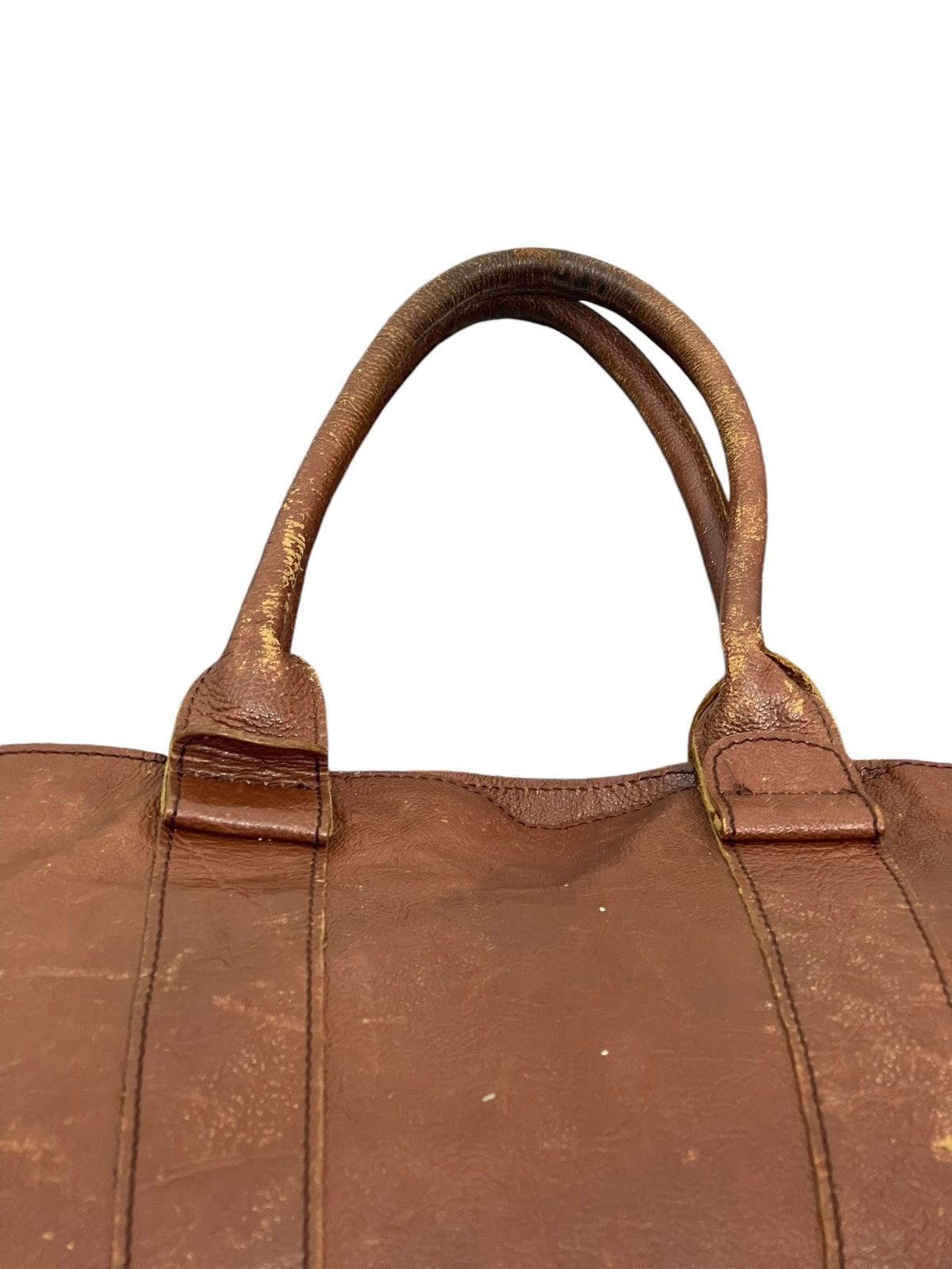 Genuine Leather Full Leather Vintage Unknown Tote Shoulder Bag 4🟩 Size ONE SIZE - 17 Thumbnail