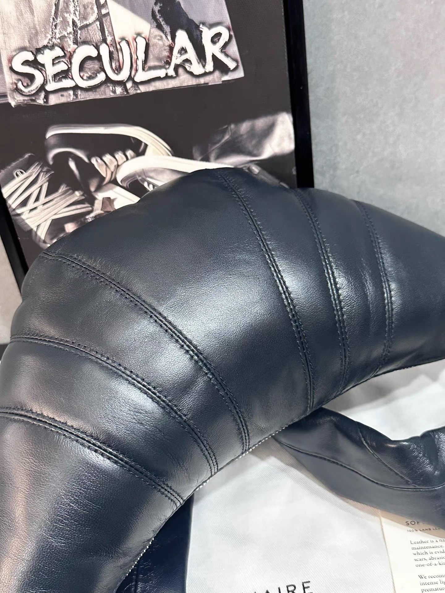 Lemaire Lemaire Midnight Blue Small Lambskin Croissant Bag K34 Size ONE SIZE - 7 Thumbnail