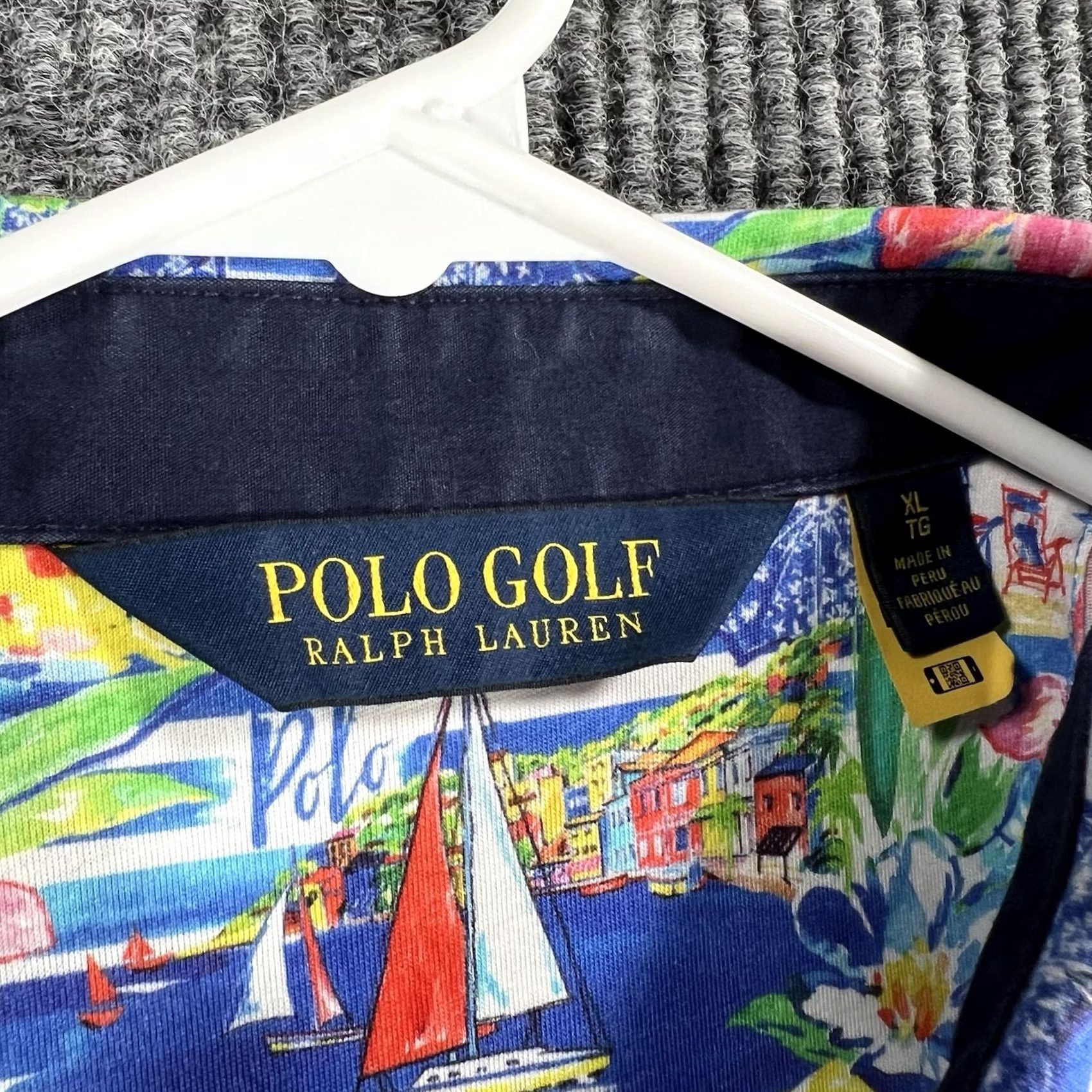 Polo Ralph Lauren Polo Ralph Lauren Shirt Mens XL Extra Large Blue Floral Graphic Short Sleeve Gol Size US XL / EU 56 / 4 - 2 Thumbnail