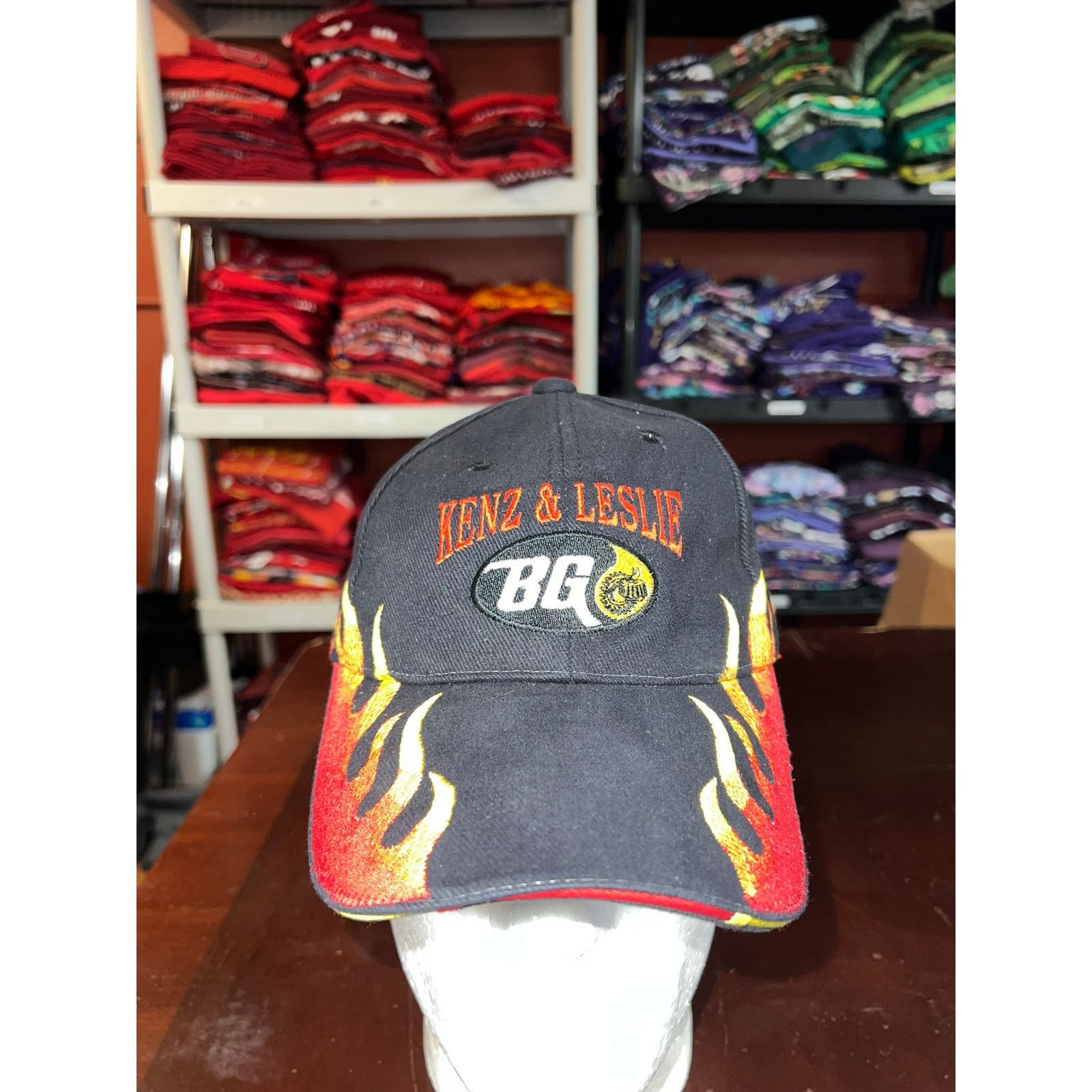 Vintage Vintage Kenz & Leslie Hat BG distrubution Flames Cap VTG Size ONE SIZE - 1 Thumbnail
