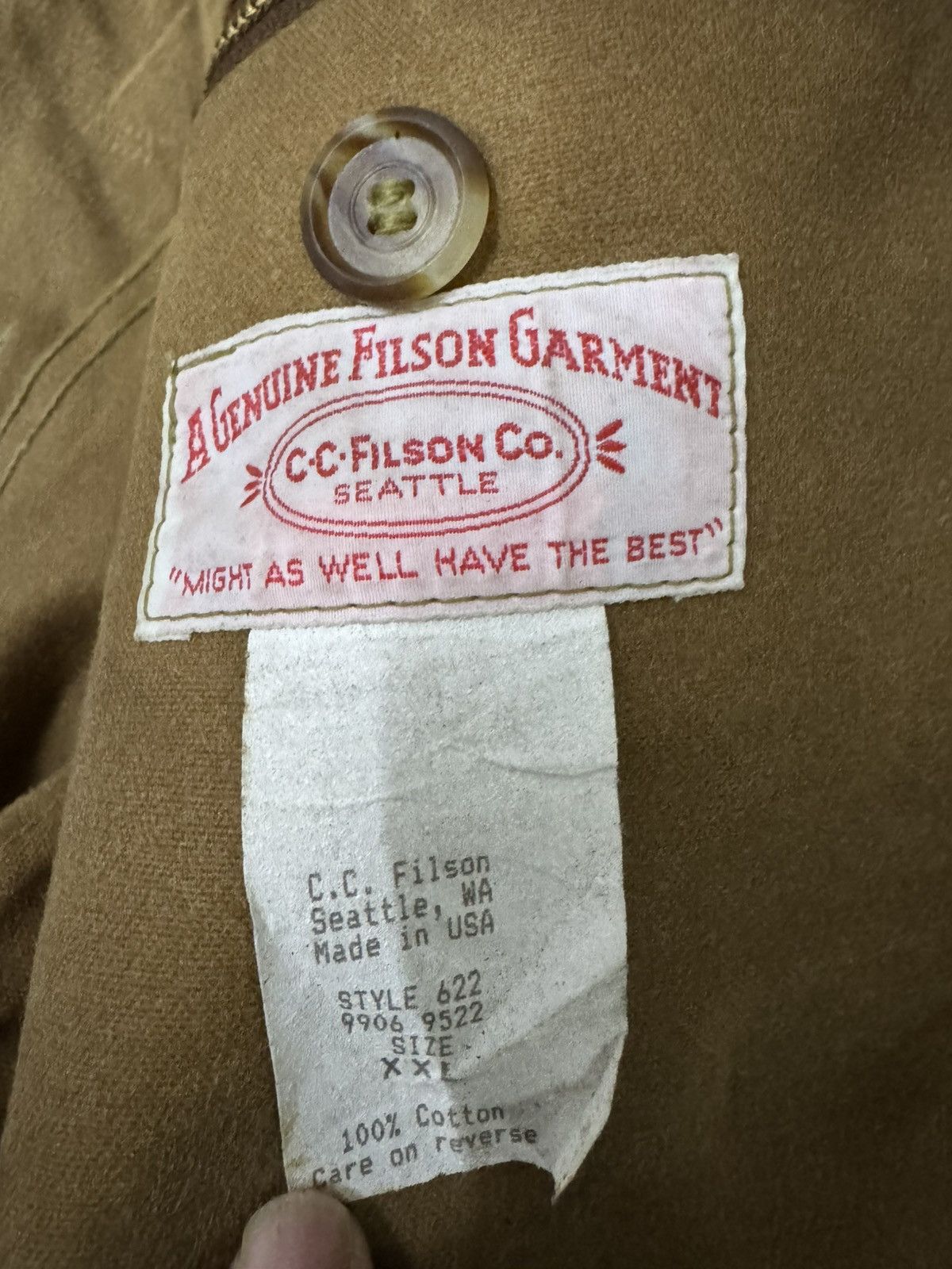 Filson Filson Tin Cloth Field Jacket a durable waxed canvas jacket Size US XXL / EU 58 / 5 - 8 Thumbnail