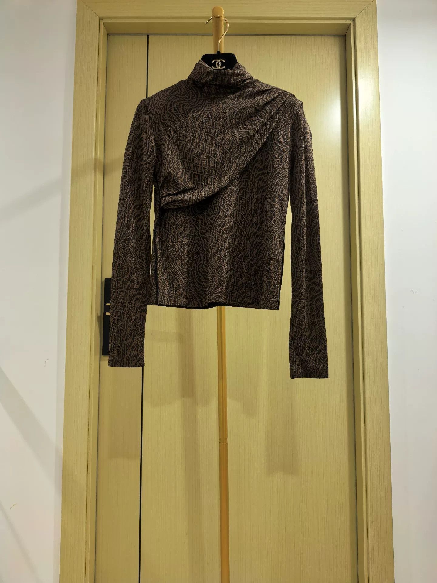 Fendi FF High Neck Top in Black