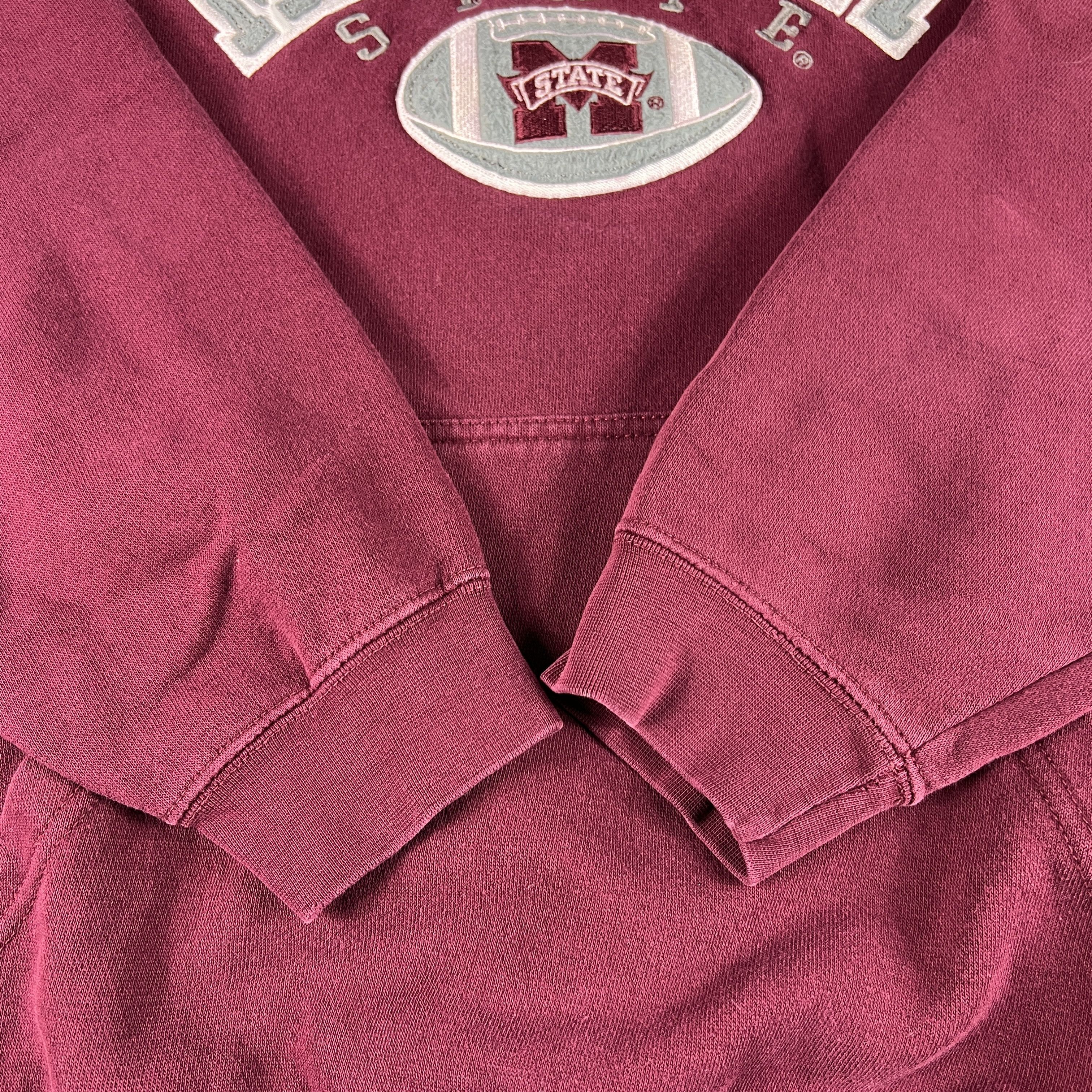 J. America × NCAA Y2K Mississippi State Bulldogs Sweatshirt Red Faded Hoodie Size US L / EU 52-54 / 3 - 7 Thumbnail