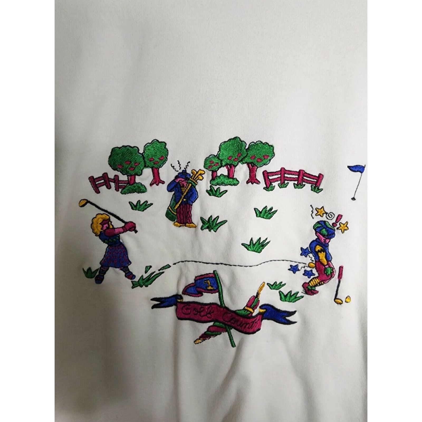 Vintage VINTAGE Tail Sweatshirt M 90s Golf Embroidered Crew Neck Long Sleeve Ivory Unisex Adults Pullover 90s Graphic Not Applicable Size US M / EU 48-50 / 2 - 2 Thumbnail