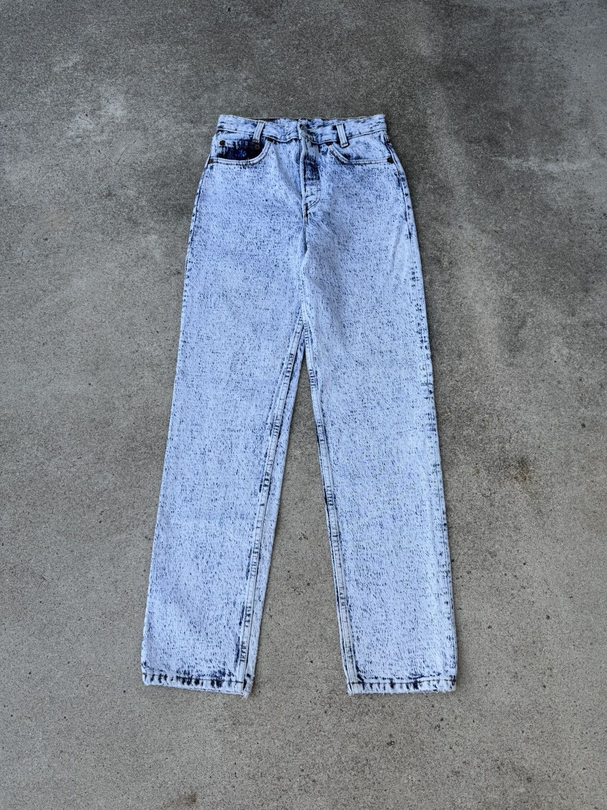 Levi's × Vintage Vtg 90’s Levis 701xx Buttonfly Acid Wash Jeans Size 26x30 Size 26" / US 2 / IT 38 - 2 Thumbnail