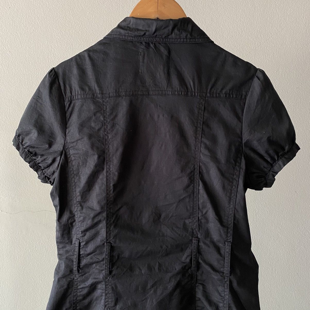 Designer × Japanese Brand USNS GIRLS Black Peter Pan Collar Puff-Sleeve Shirt Size M / US 6-8 / IT 42-44 - 5 Thumbnail