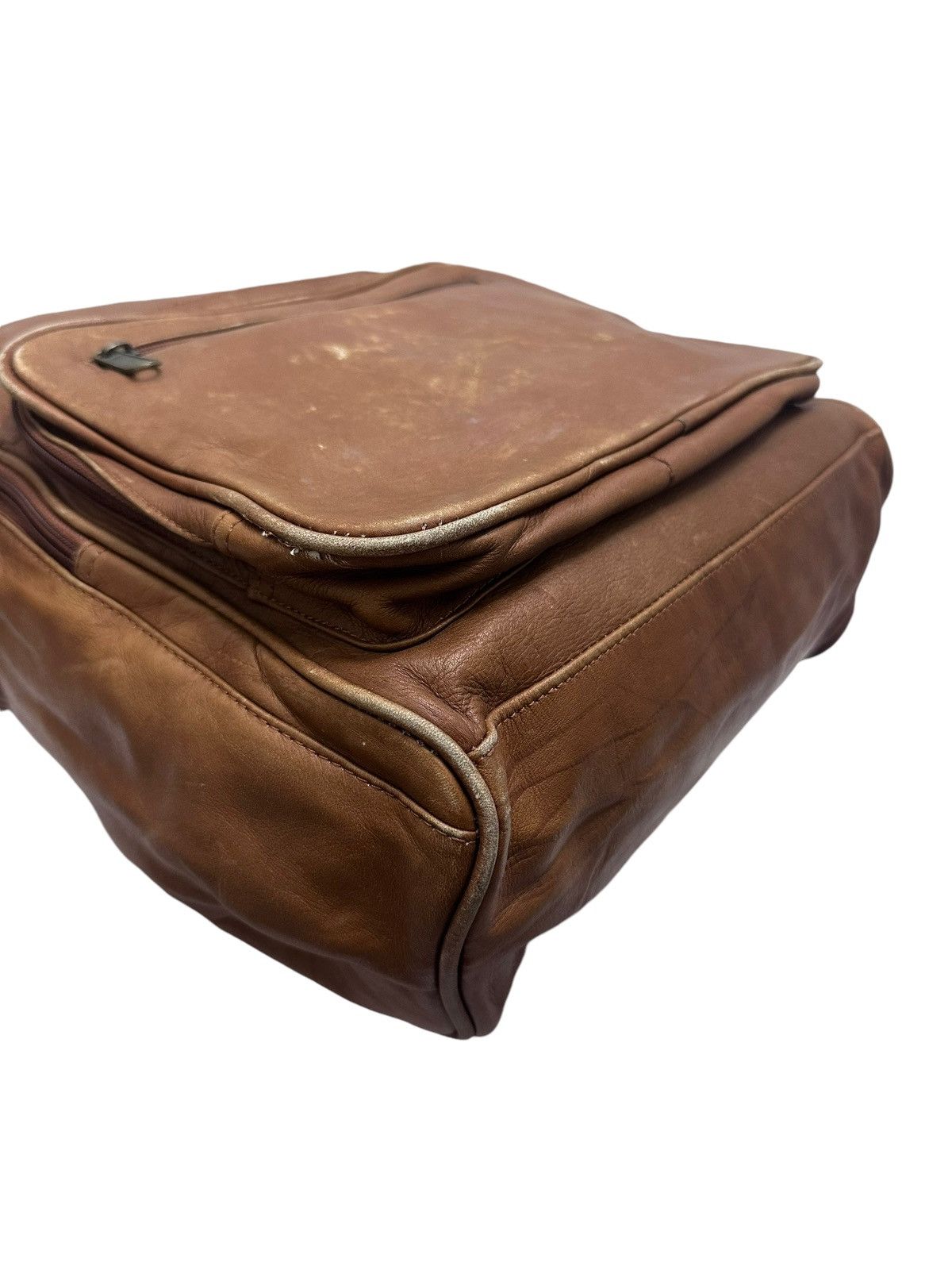Genuine Leather × Japanese Brand × Vintage Archive Boulder Ridge Cowhide Leather Patina Backpack Size ONE SIZE - 5 Thumbnail