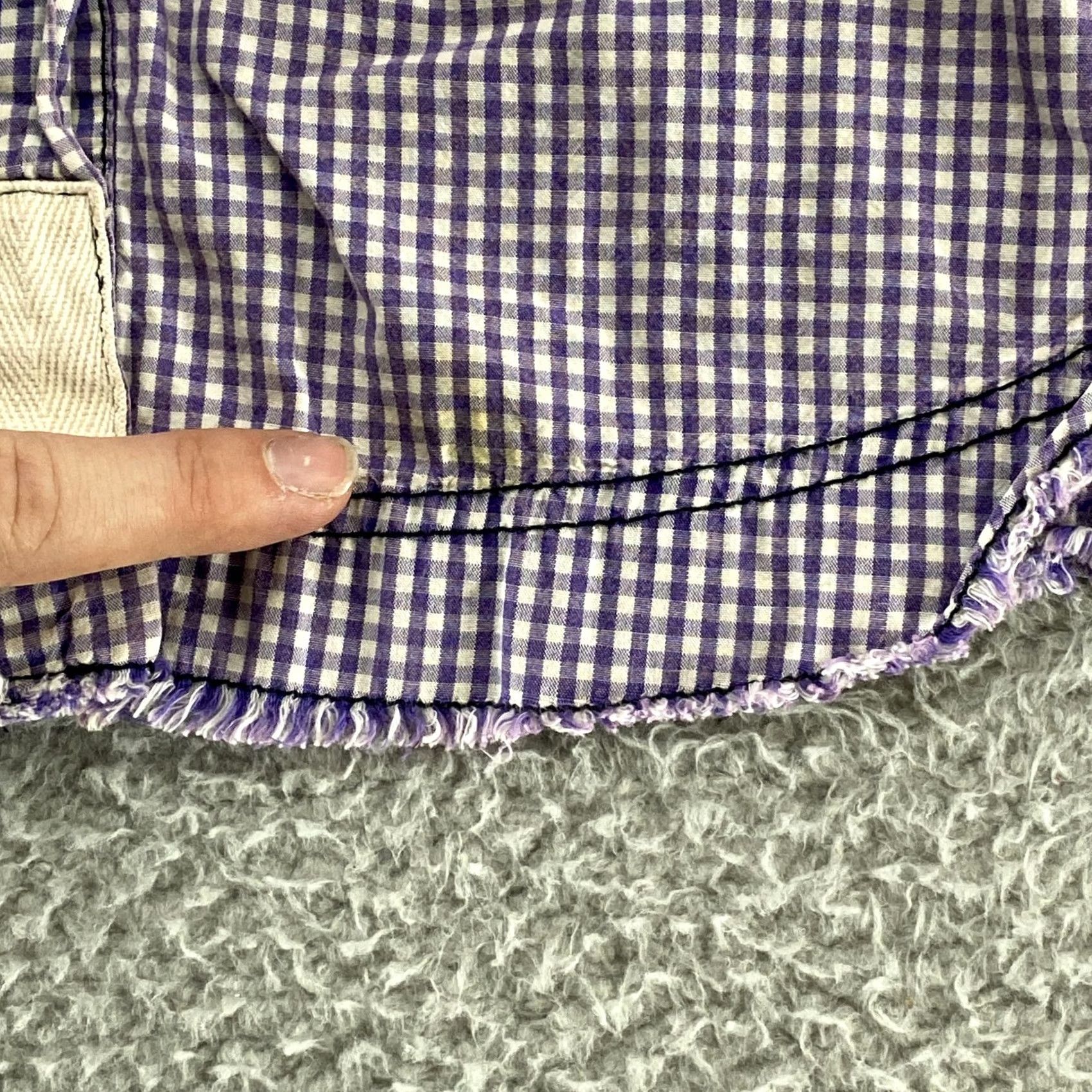 Vintage VINTAGE We The Free Shirt Womens Small Purple Gingham Check Oversized Button-Up Shirt Womens Small Purple Gingham Check Oversized Size S / US 4 / IT 40 - 6 Thumbnail