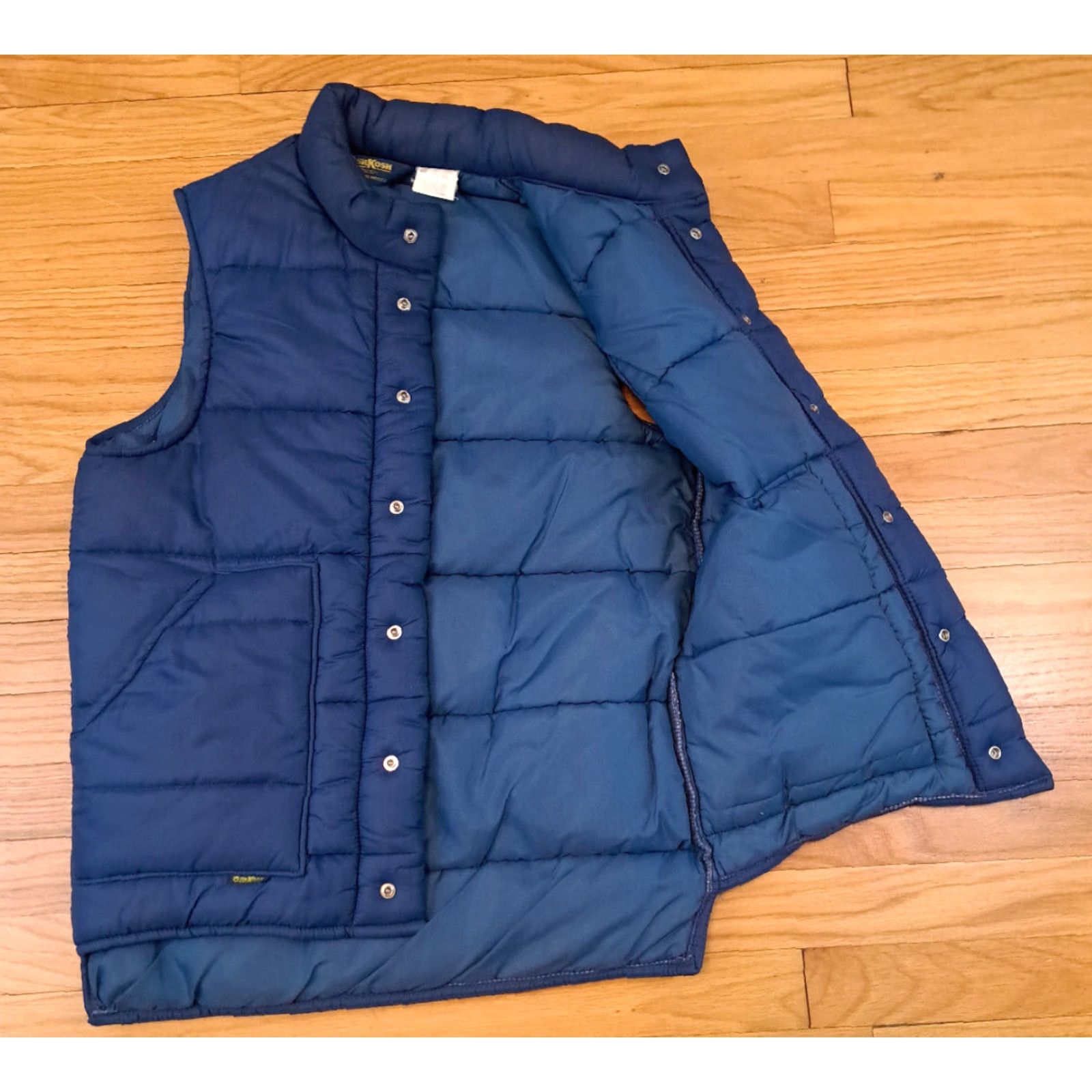 Vintage VINTAGE Oshkosh Vest Full Metal Button-Down Outdoor Nylon Blue M USA Made Bomber Style Size US M / EU 48-50 / 2 - 6 Thumbnail