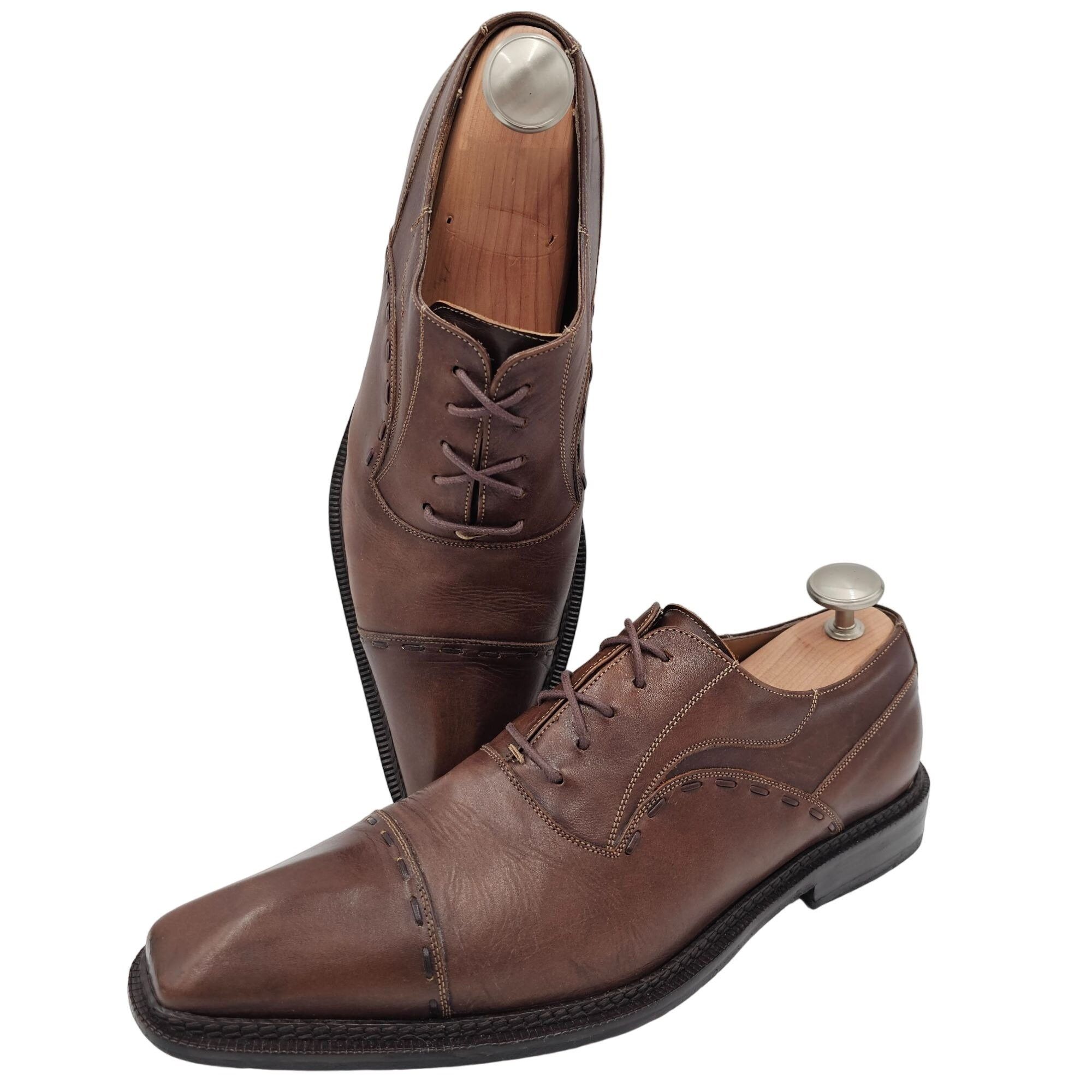 Mezlan Vintage Mezlan Spain Mens size 10M Brown Leather Dress Shoes Size US 10 / EU 43 - 9 Thumbnail
