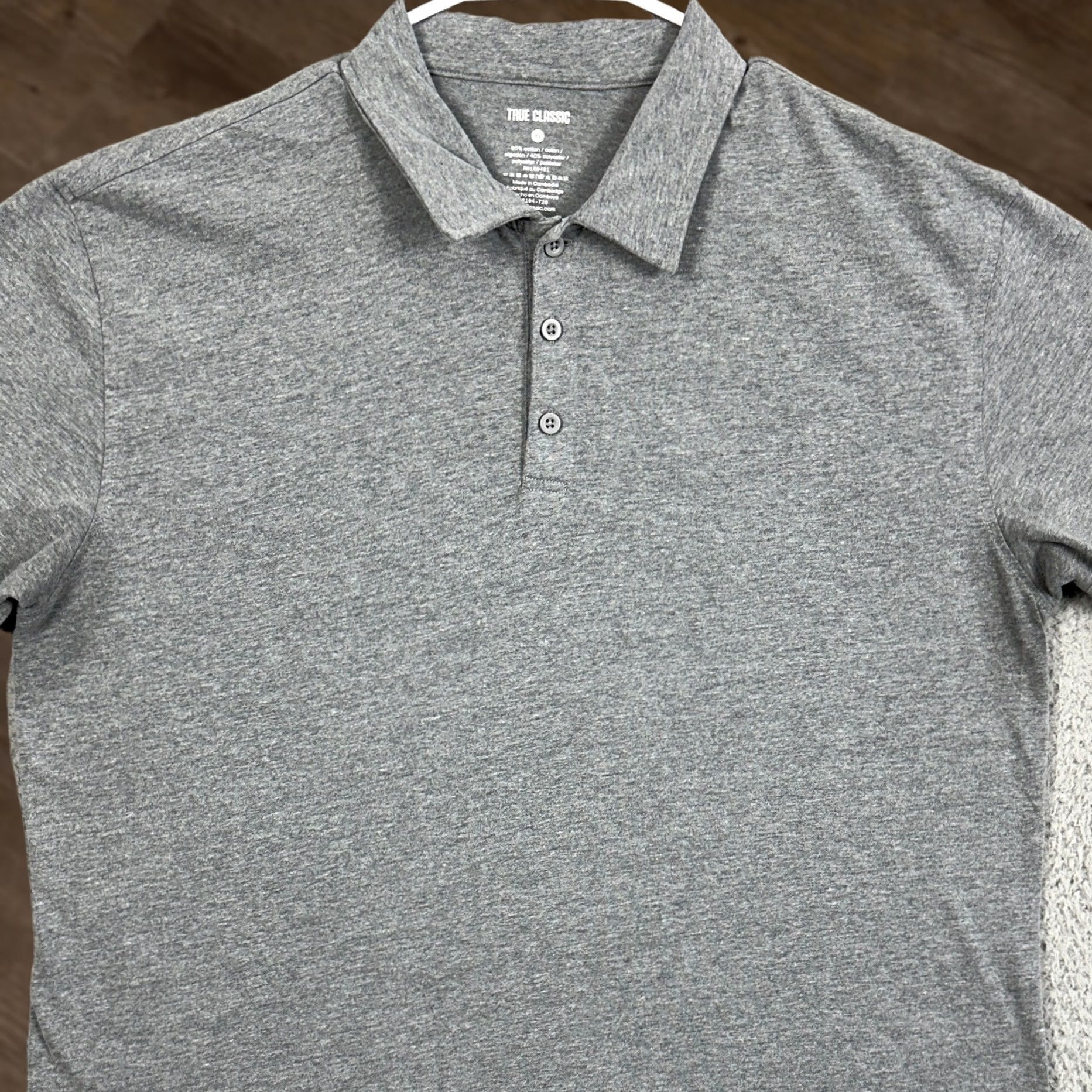 Vintage True Classic Polo Shirt Mens XL Gray Short Sleeve Golf Rugby Outdoor Performance Shirt Size US XL / EU 56 / 4 - 1 Thumbnail