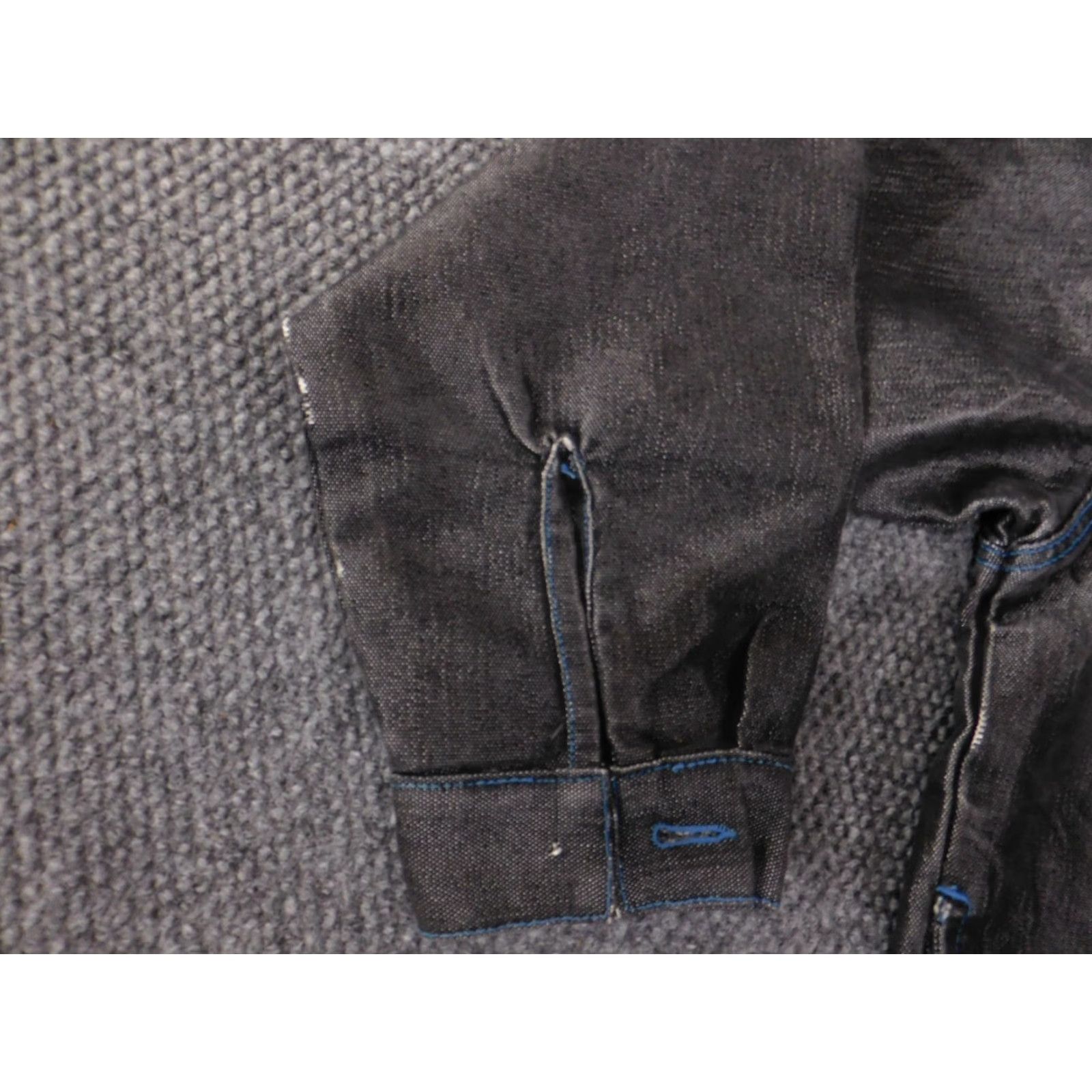 Express BROOKLYN XPRESS Jacket Mens 2XL Bomber Denim Black Vintage Army Casual Pockets Classic Cotton Lining Mid-Length Representation: Atom Size US XXL / EU 58 / 5 - 3 Thumbnail