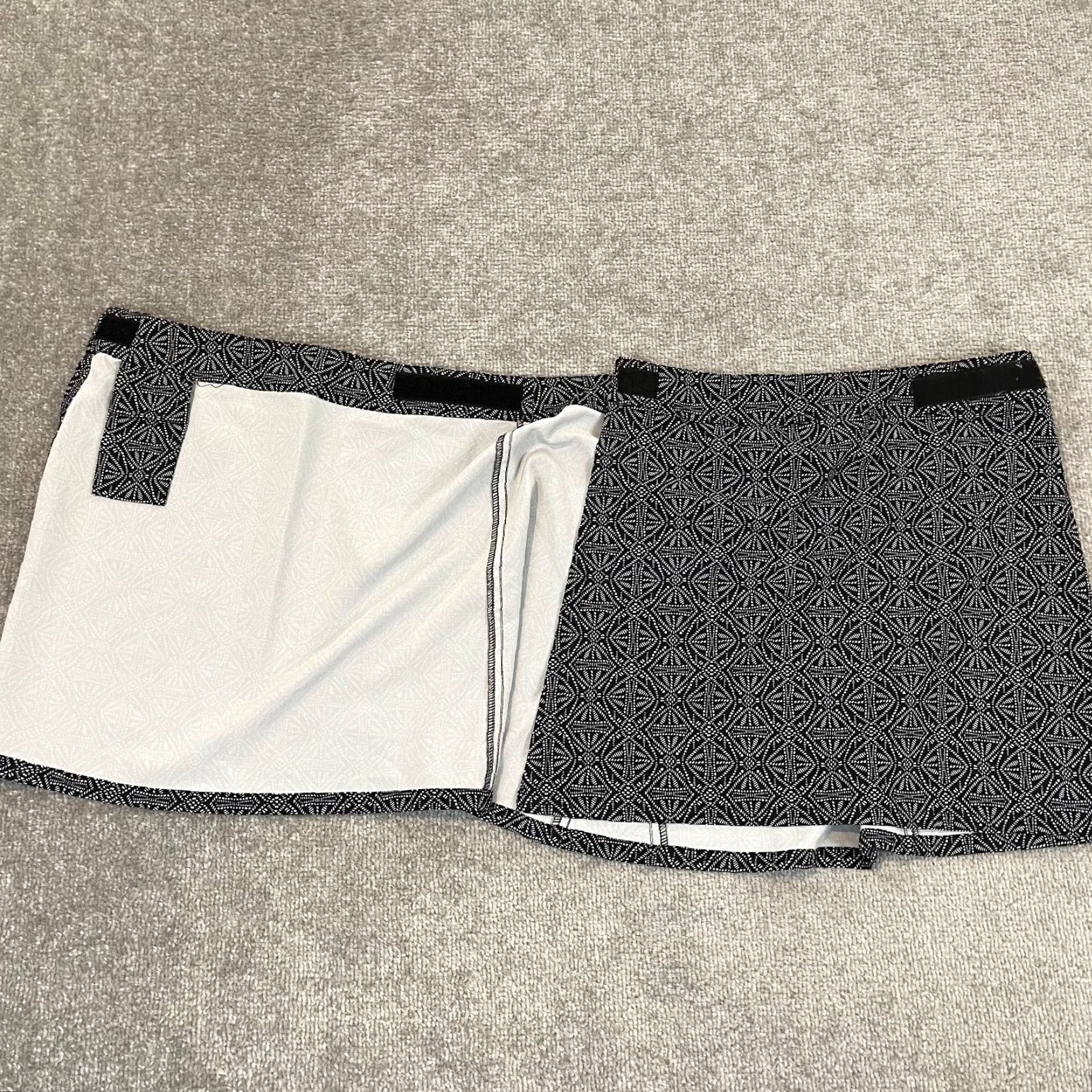 Vintage RipSkirt Womens Medium White Black 16" Beach Cover Up Access Hawaii Adjustable Midi Skirt Wrap Summer Beach Womens Size 32" / US 10 / IT 46 - 3 Thumbnail