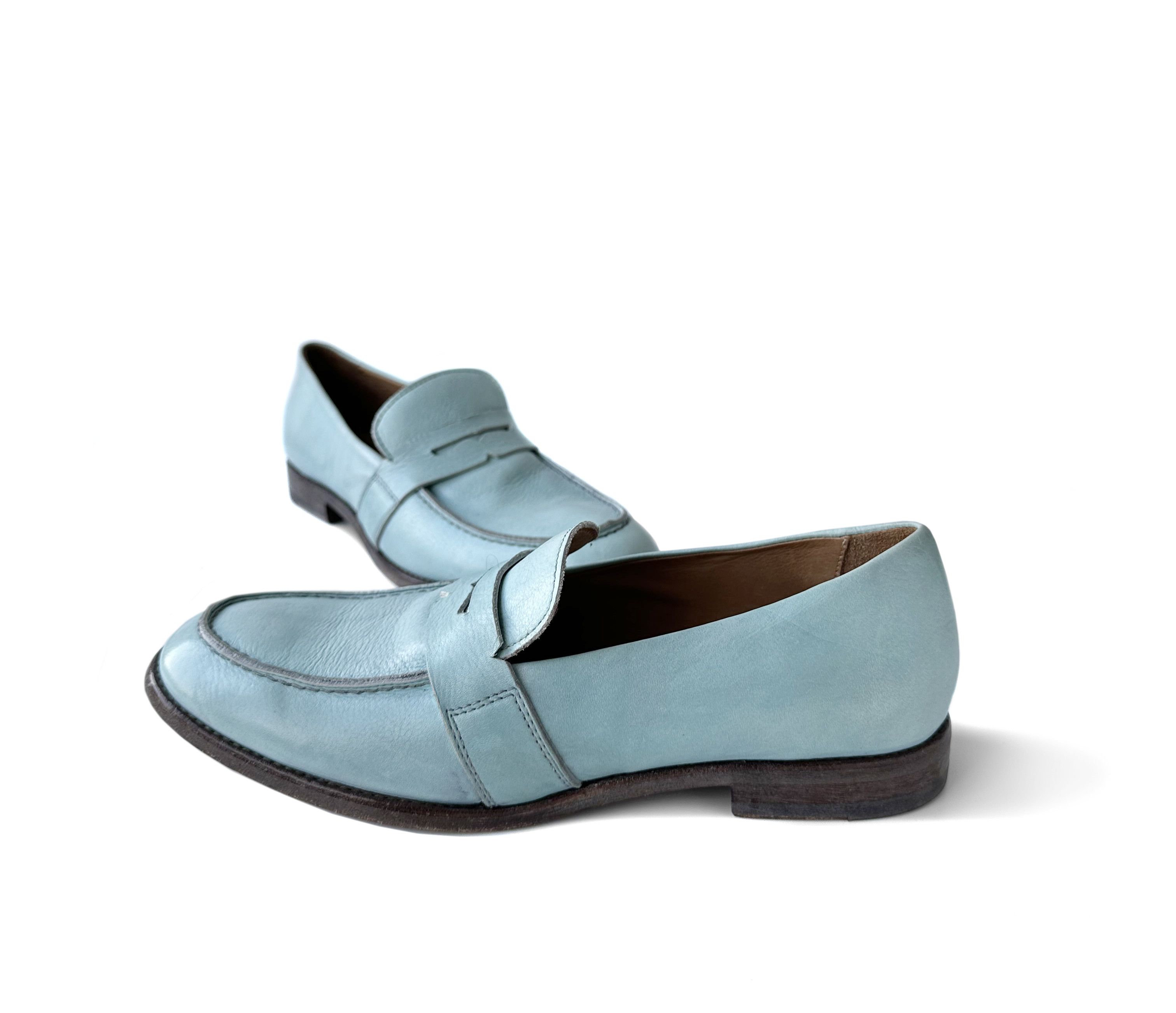 MoMA MOMA baby blue leather penny loafers Size US 8 / EU 41 - 6 Thumbnail