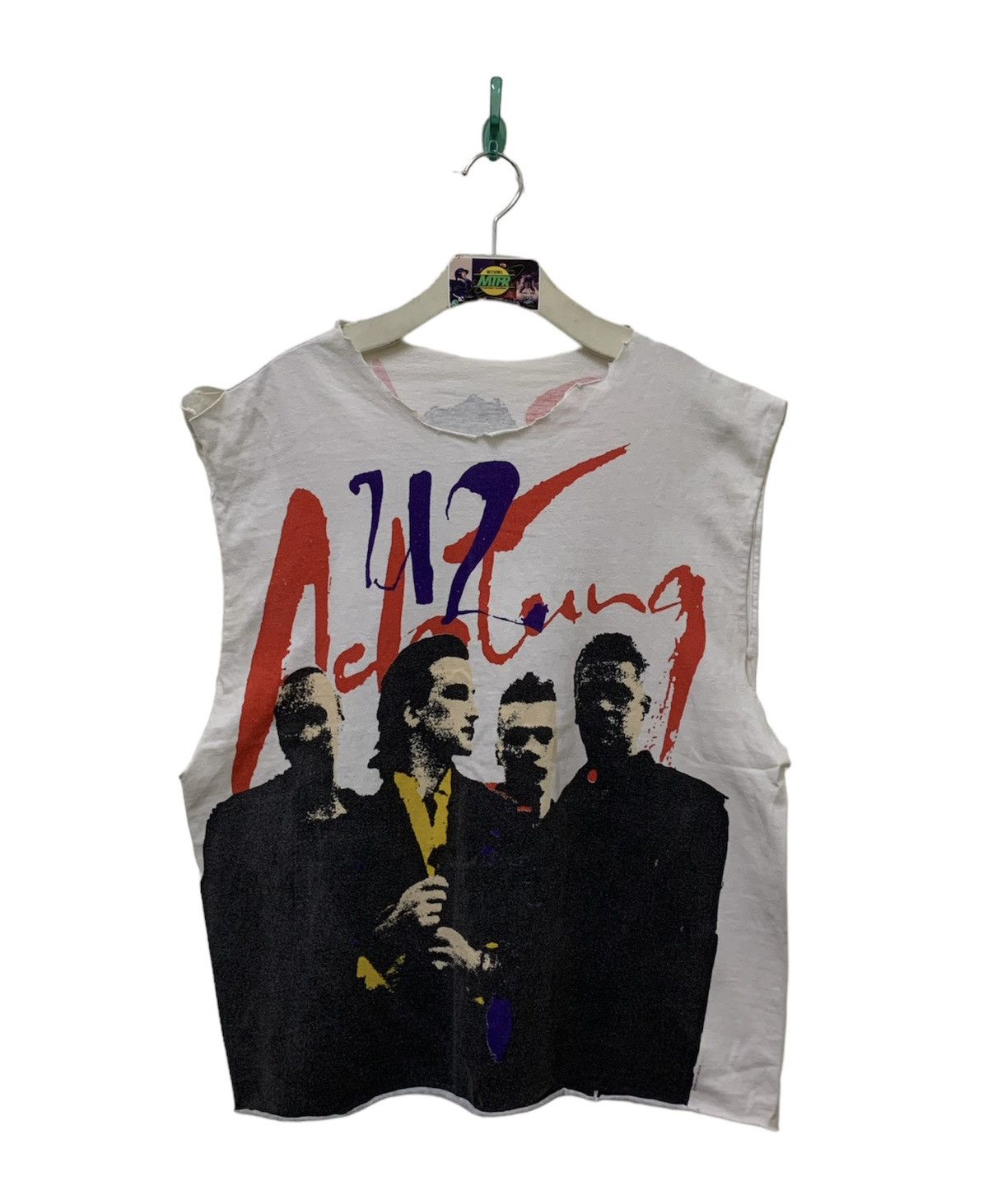 Band Tees Vintage 90's trashed crop tank top U2 1991 tour Tshirt Size US M / EU 48-50 / 2 - 1 Thumbnail