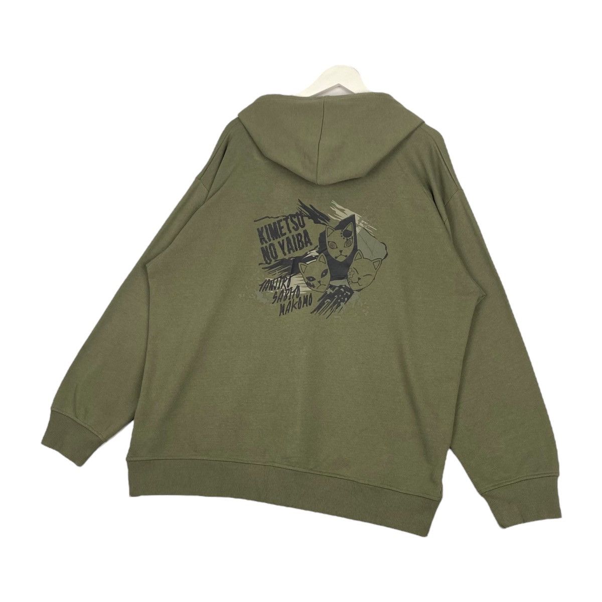 Designer × Vintage Vintage Kimetsu No Yaiba Full Zip Hoodie Sweater Green Size US XL / EU 56 / 4 - 9 Thumbnail