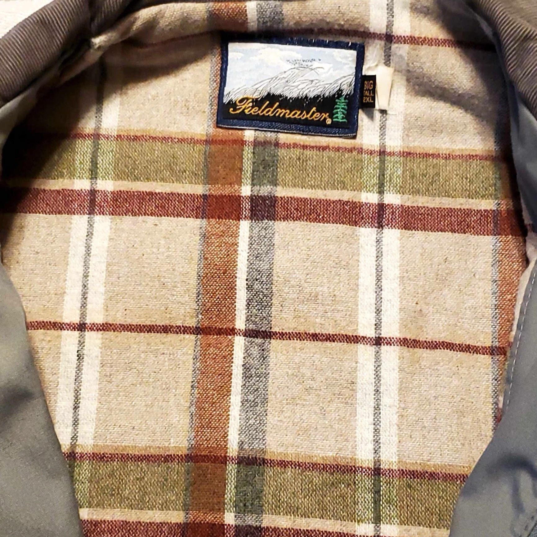 Vintage VINTAGE Fieldmaster Jacket Men's 2XLT Beige Canvas Windproof Full Zip Lined Pockets USA Coat Outdoor Hunting 80s 90s Size US XXL / EU 58 / 5 - 4 Thumbnail