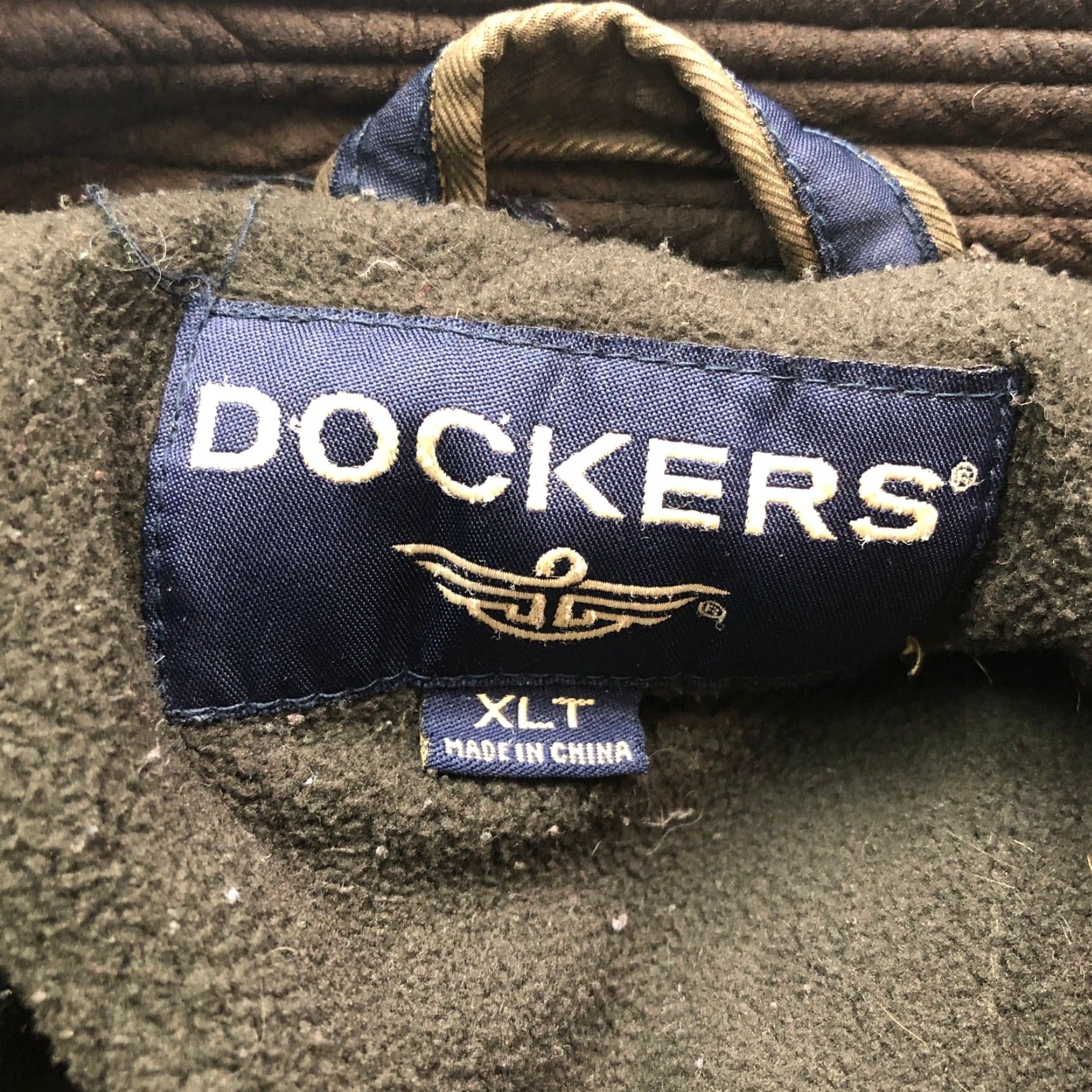 Dockers Dockers Bomber Jacket Mens XLT Green Full Zip Pockets Fleece Lined Long Sleeve Baggy Tall & Long Size US XL / EU 56 / 4 - 4 Thumbnail