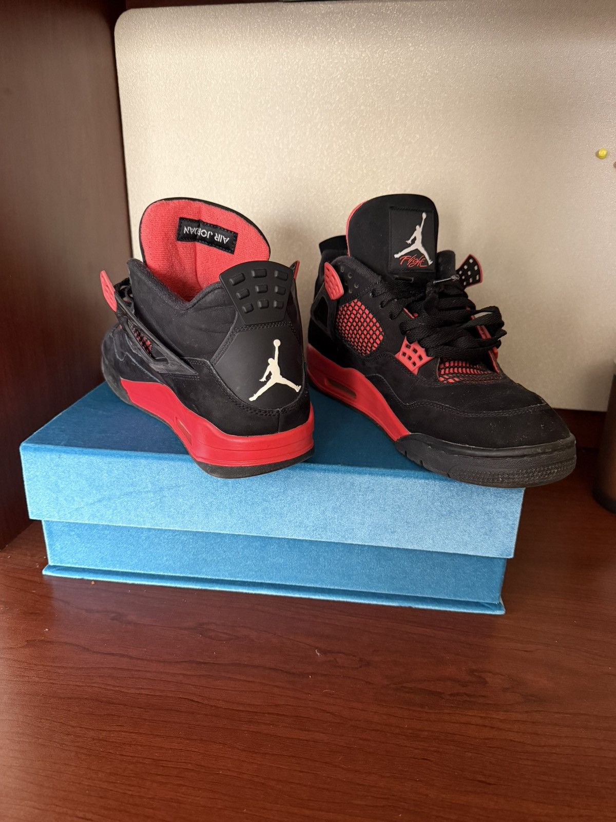 Jordan Brand Air Jordan Red Thunder 4 Size US 11.5 / EU 44-45 - 2 Thumbnail