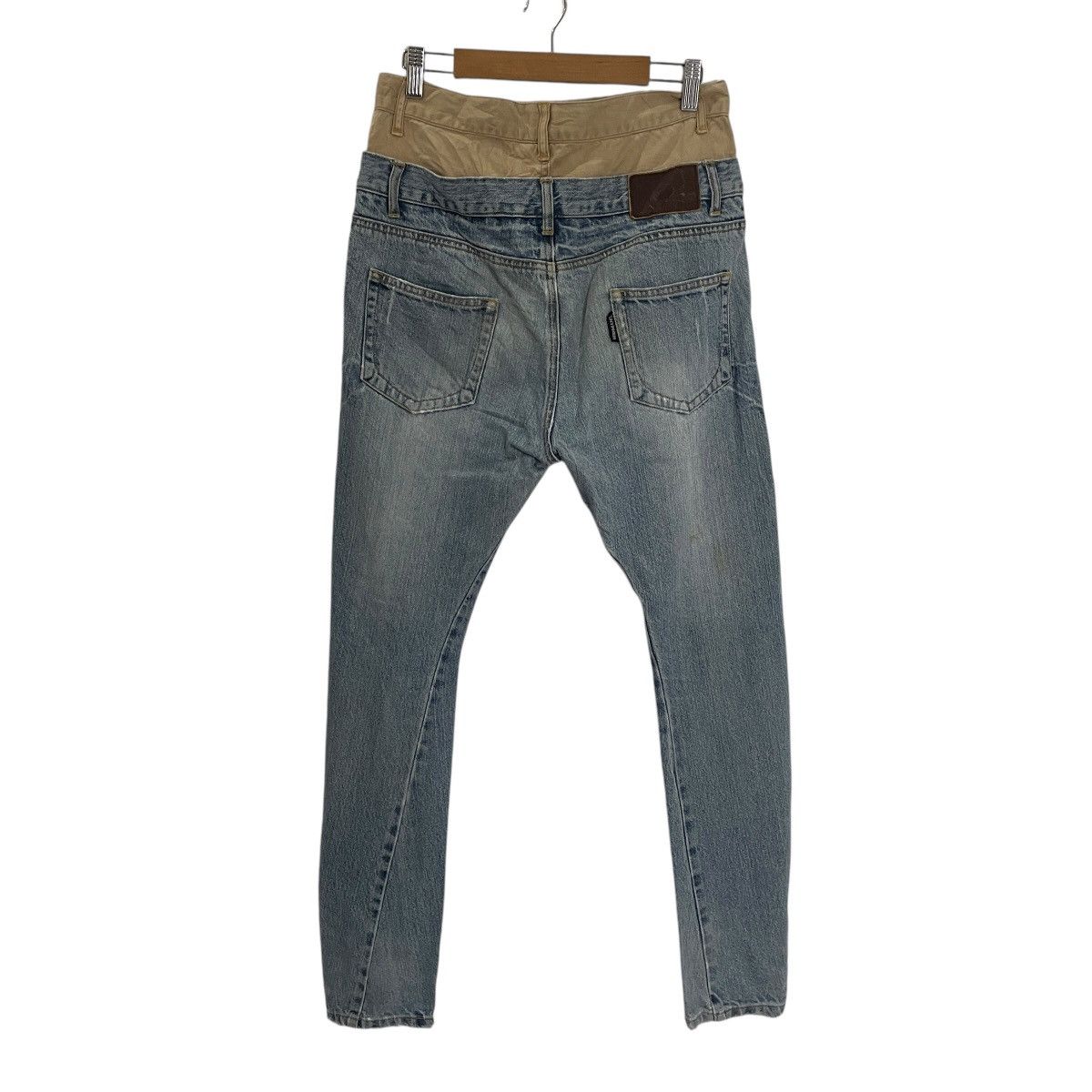 20471120 Vintage Ehyphenwork Gallery Double Waist Distressed Denim Size US 29 - 7 Thumbnail