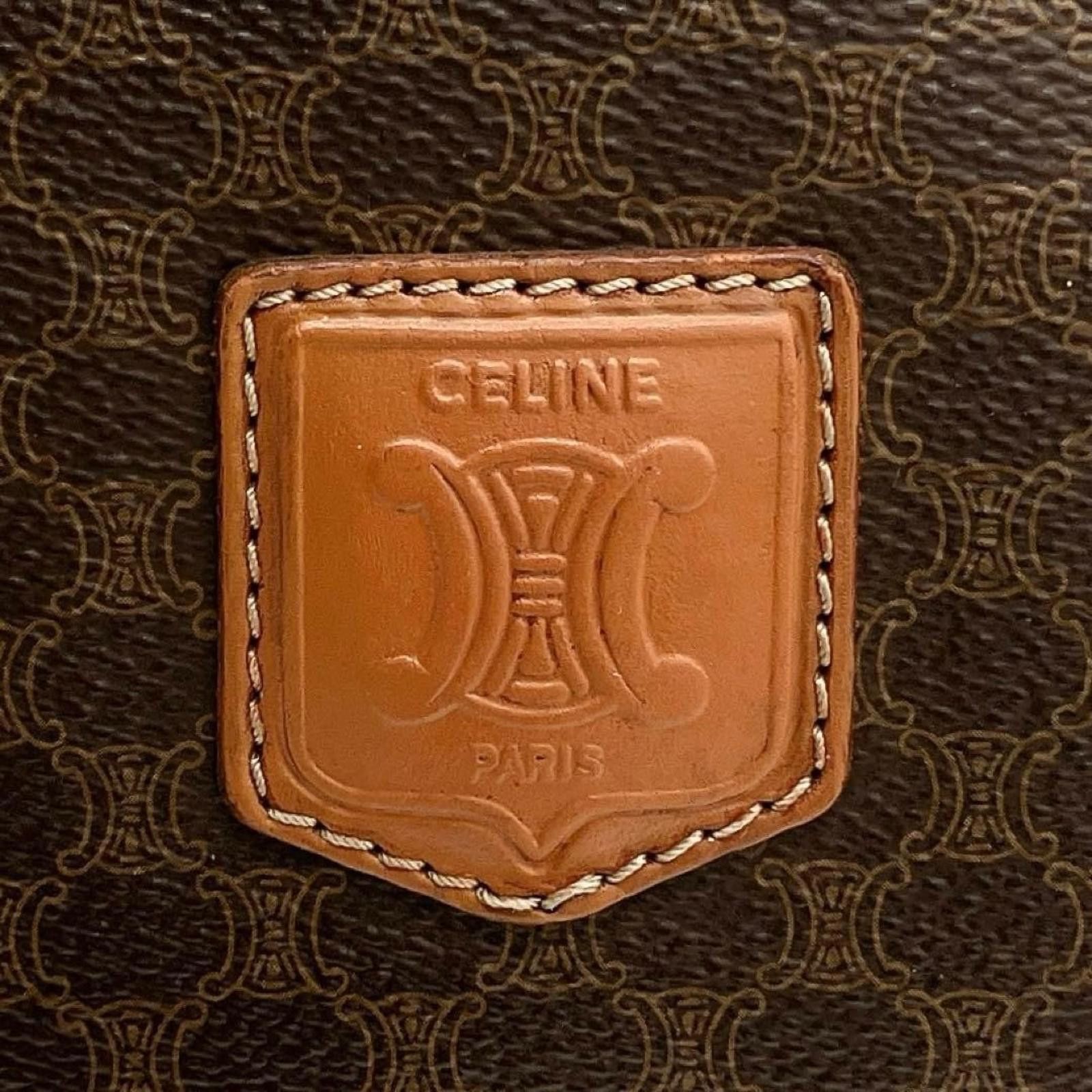 Celine Celine - Vintage Macadam Canvas Handbag Leather Trim Size ONE SIZE - 7 Thumbnail