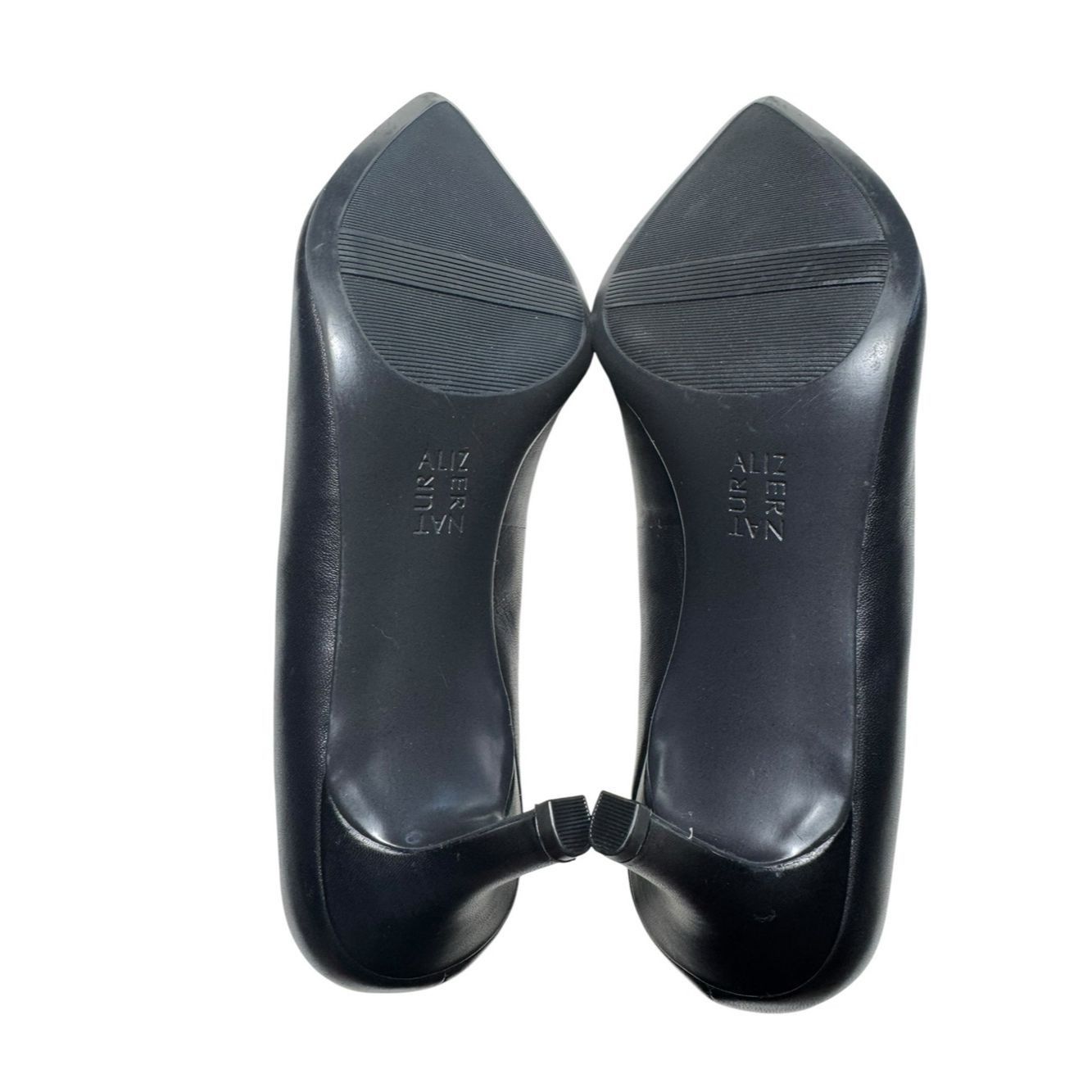 Naturalizer New Naturalizer Everly Black Leather Pump Shoes Size 9.5 N Size US 9.5 / IT 39.5 - 7 Thumbnail