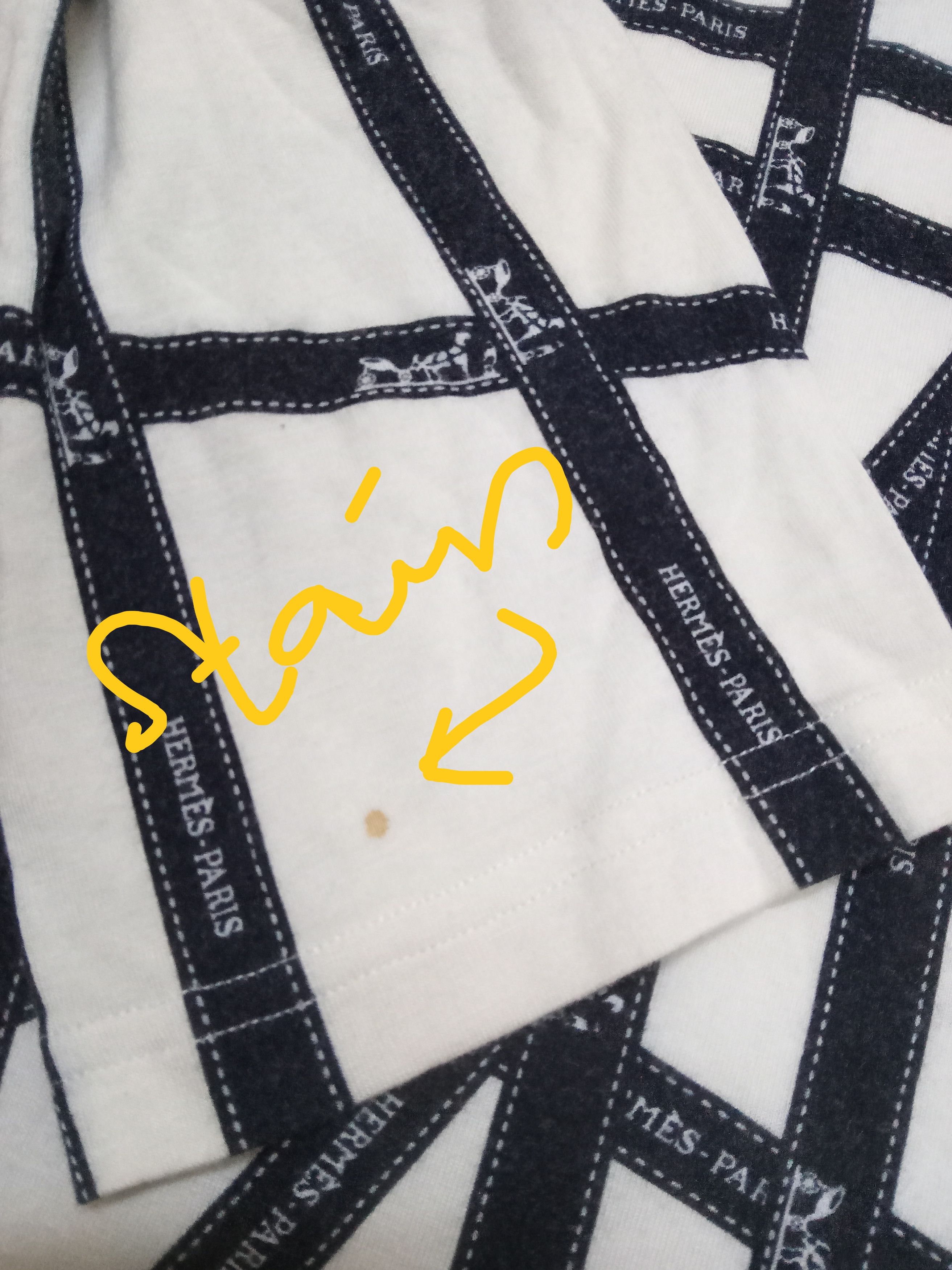 Hermes × Vintage Vintage Hermes Paris Ribbons Design Shirt Size L / US 10 / IT 46 - 7 Thumbnail