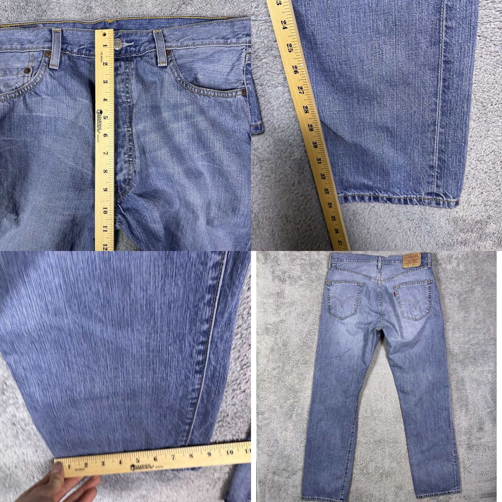 Levi's VINTAGE Levi's 501xx Jeans Mens 34x34 Lightwash Button Fly 90s Grunge Skate Y2K Size US 36 / EU 52 - 8 Thumbnail