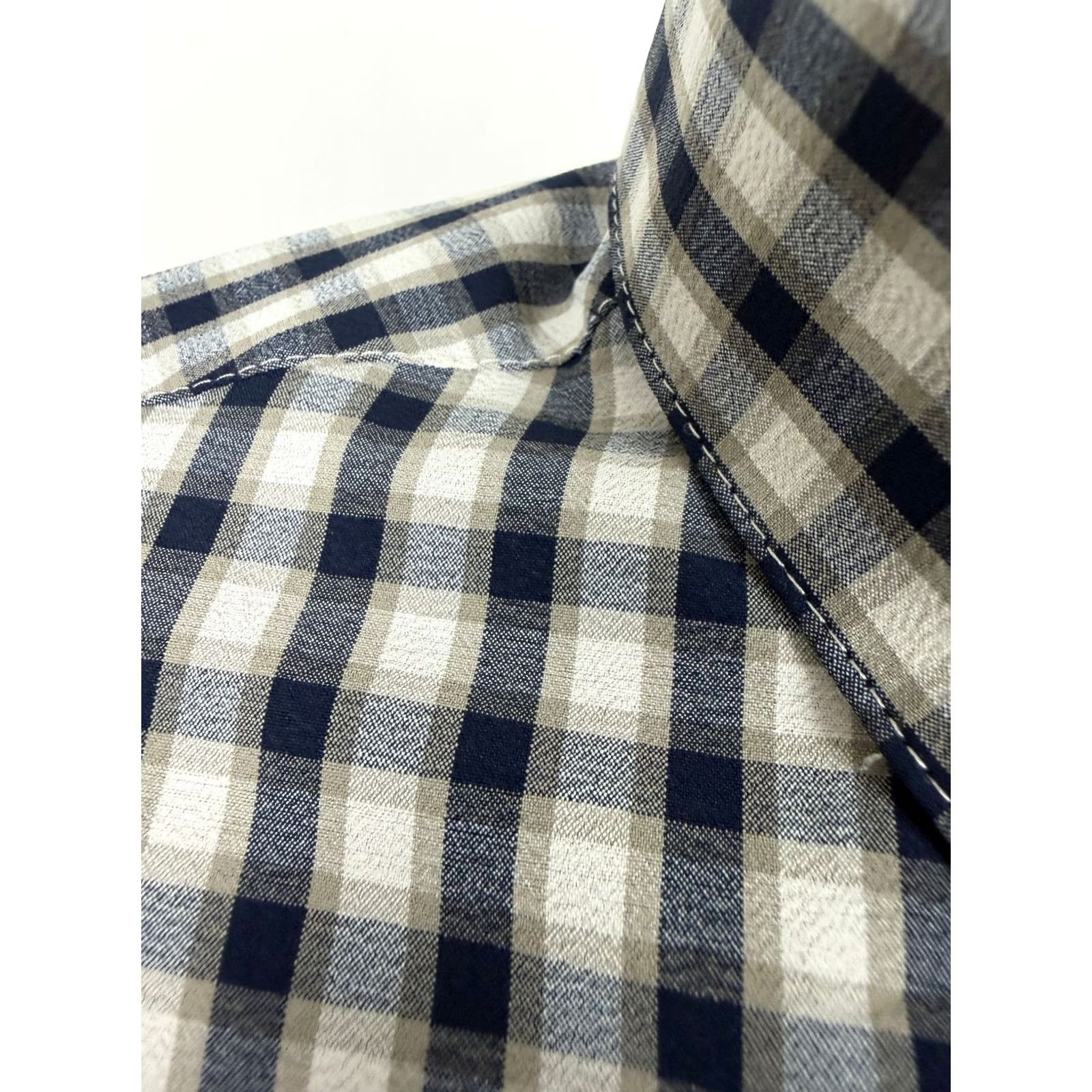 Mizzen+Main Mizzen Main Shirt Men LT Trim Tall No Tuck Casual Performance Button Up Multicolor Check Stretch Lightweight Size US L / EU 52-54 / 3 - 5 Thumbnail