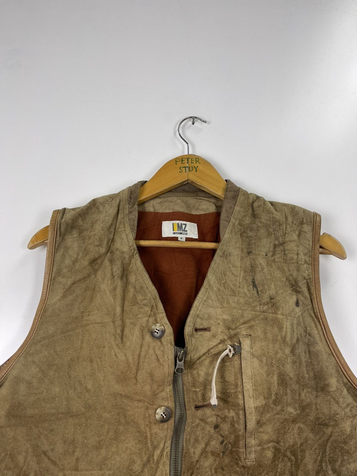 Leather Vintage IMZ Intermezzo True Leather Vest Size US M / EU 48-50 / 2 - 6 Thumbnail