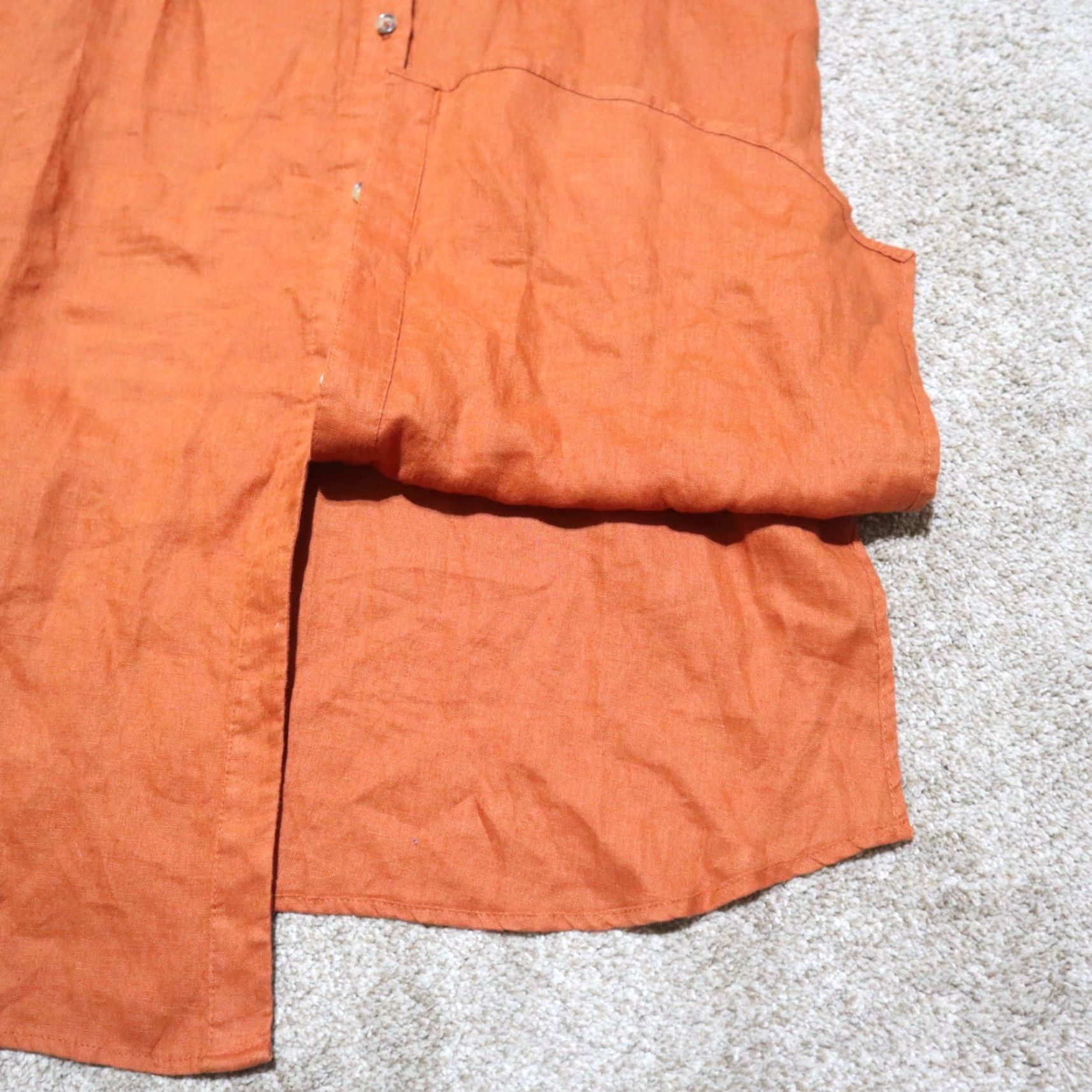 Nine West Nine West Shirt Women M Orange Button Up Sleeveless Beaded Casual Blouse 90s? No, 00s? Not applicable. Size M / US 6-8 / IT 42-44 - 4 Thumbnail
