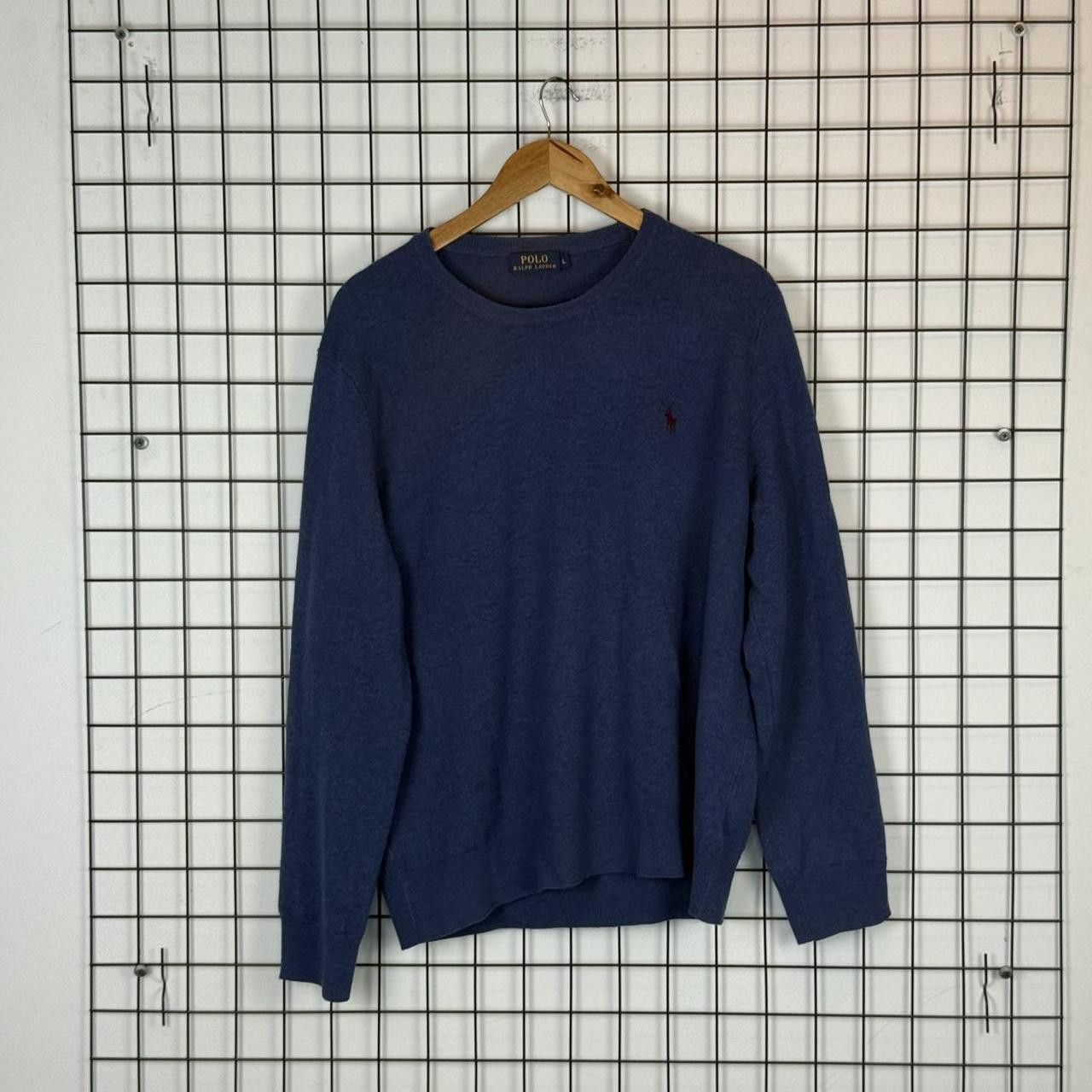 Polo Ralph Lauren Ralph Lauren Wool Jumper Navy Preppy Size US L / EU 52-54 / 3 - 1 Thumbnail