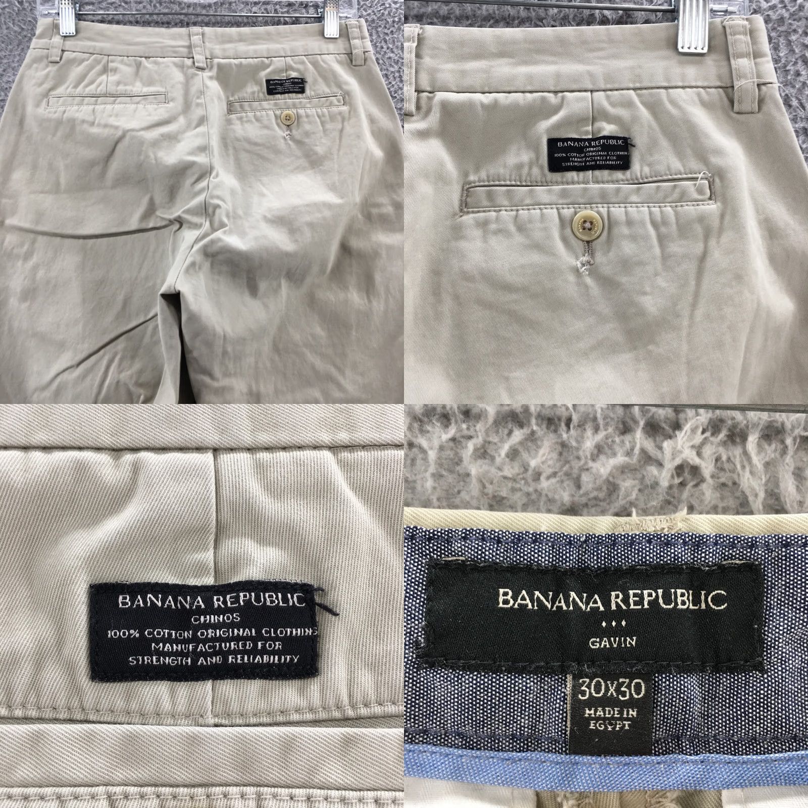 Banana Republic Banana Republic Gavin Chino Pants Men 30x30 Beige Cotton Mid Rise Regular Inseam 29 Chino Pants Mens Beige Cotton Vintage: No Size US 30 / EU 46 - 9 Thumbnail