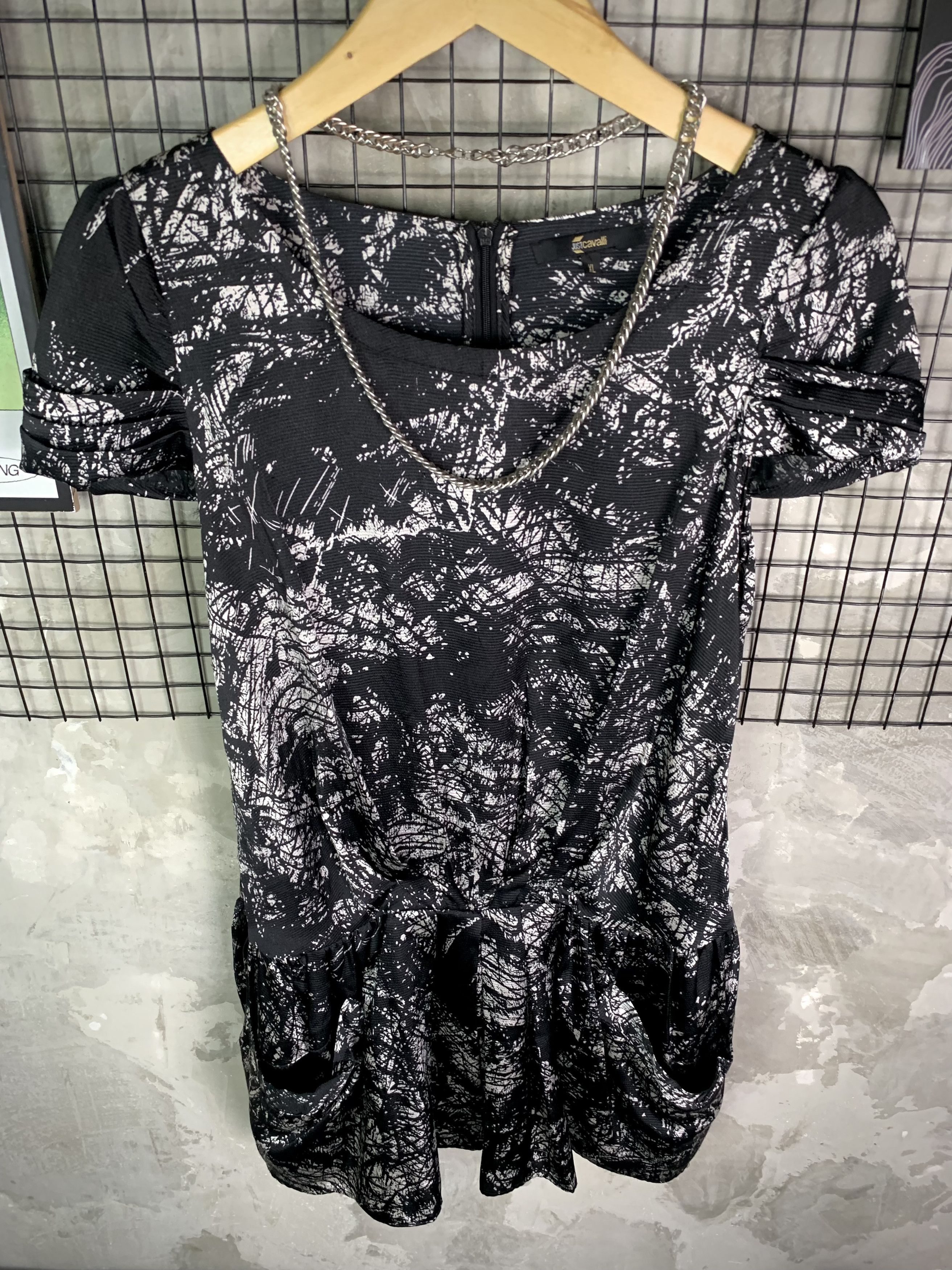 Just Cavalli Just Cavalli Abstract Texture Mini Dress Indie Grunge Size XS / US 0-2 / IT 36-38 - 4 Thumbnail