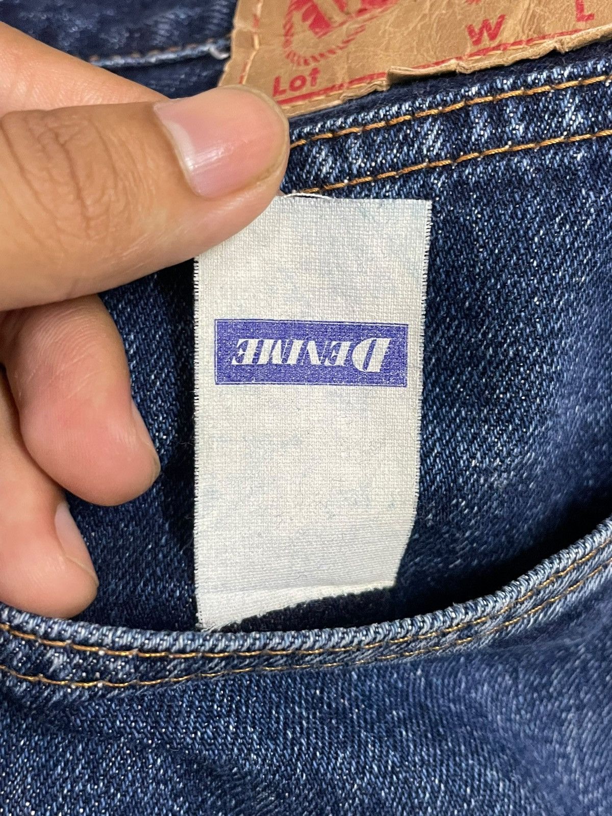 Denime Vintage Denime Japan Selvedge Button Fly Blue Wash Jeans Size US 27 - 18 Thumbnail