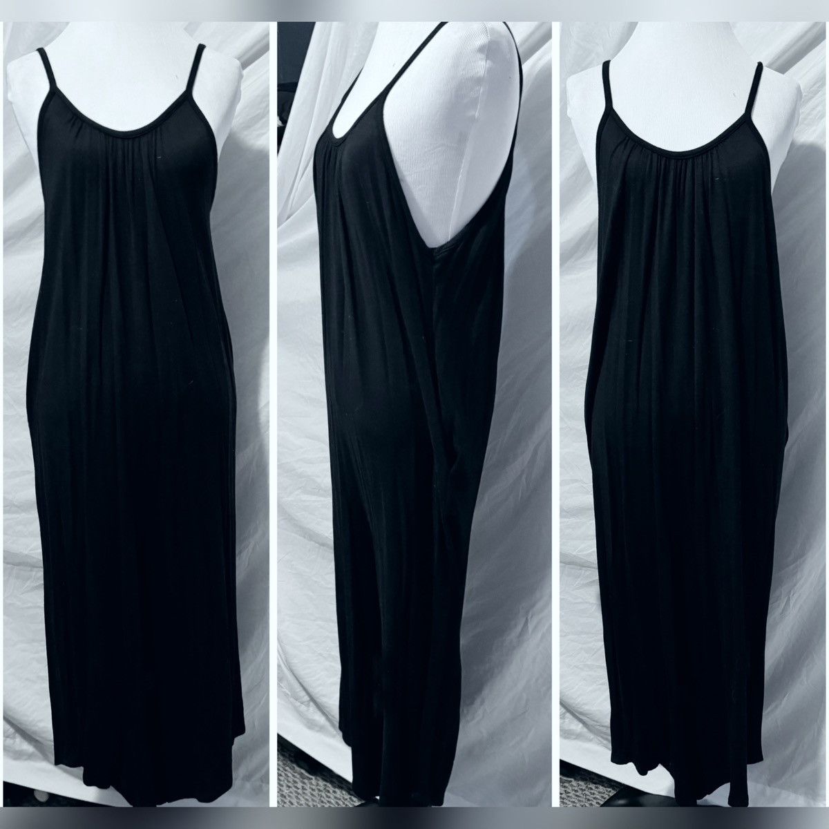 Nordstrom Antistar, Black, Oversized Boho, Midi Harem Romper Size 32" / US 10 / IT 46 - 8 Thumbnail