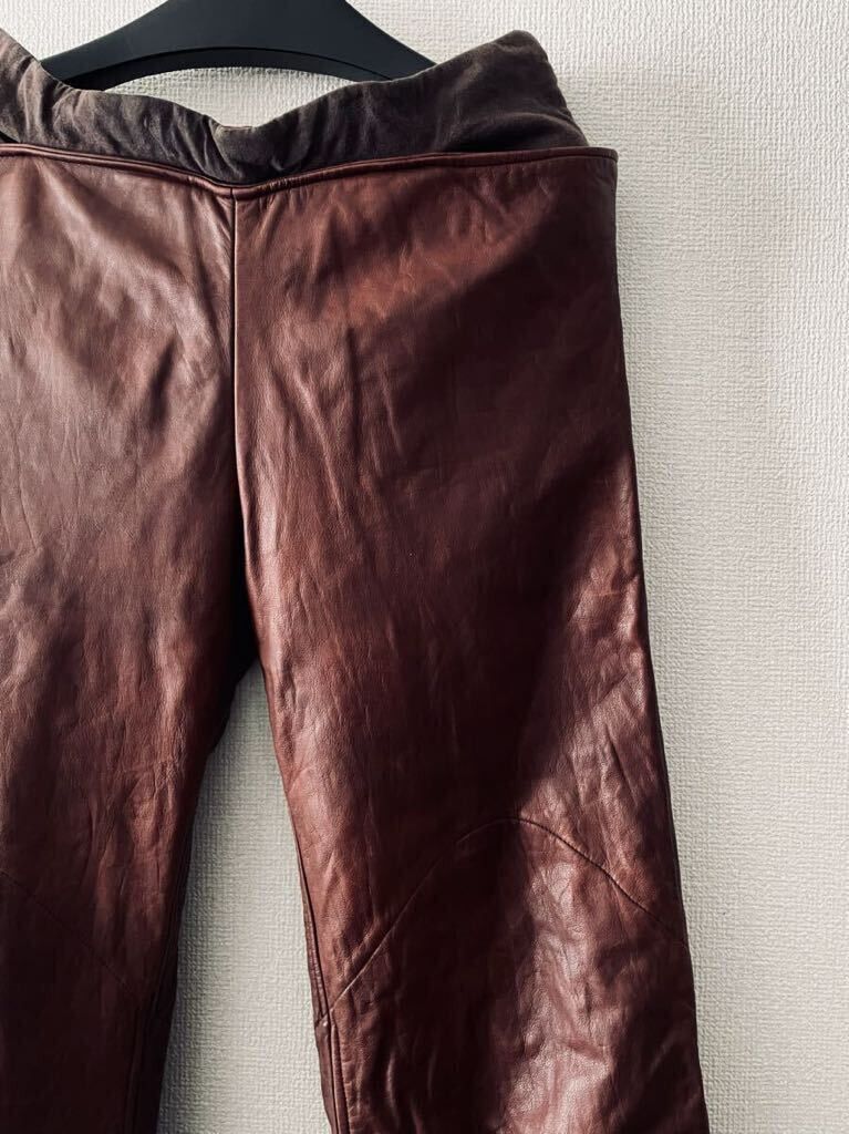 Carpe Diem × Maurizio Altieri Leather Banana Leg Pants Size US 32 / EU 48 - 3 Thumbnail