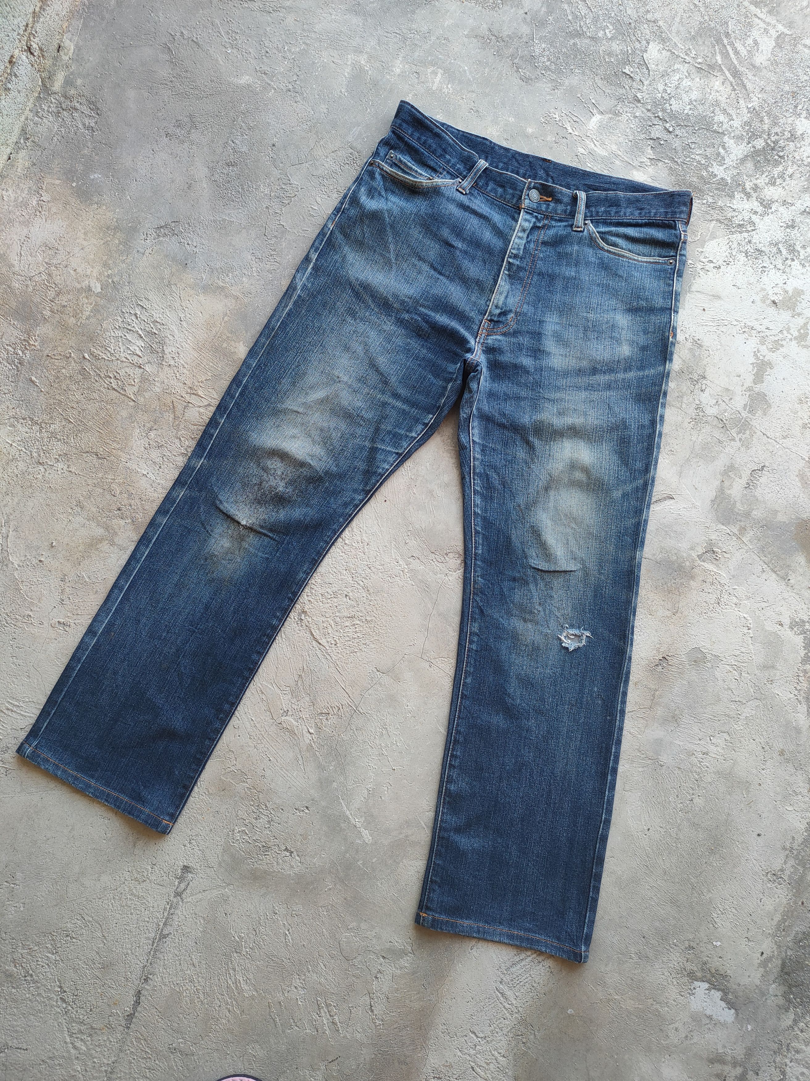Crocs W32 VINTAGE CROCODILE FADED DISTRESSED JEANS PANTS Size US 32 / EU 48 - 2 Thumbnail