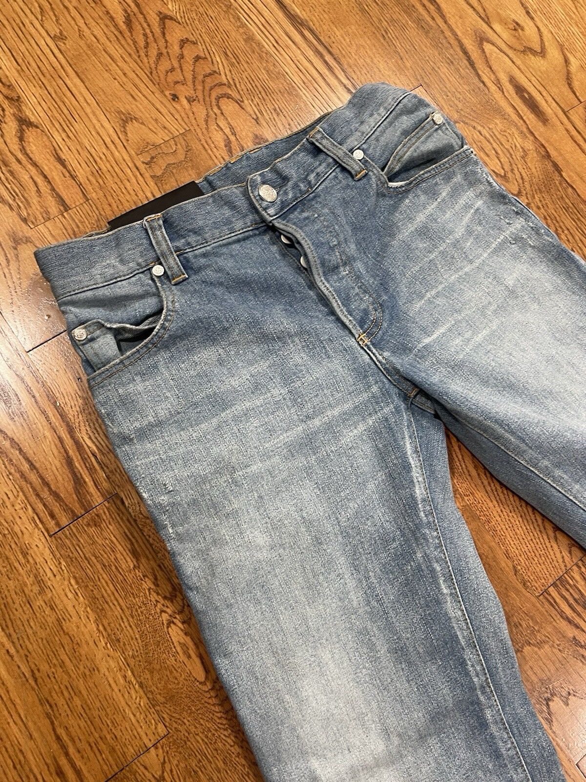 Balmain Balmain Tapered Faded Jeans Blue RH15291Z014 Men’s Size 28 Size US 28 / EU 44 - 2 Thumbnail