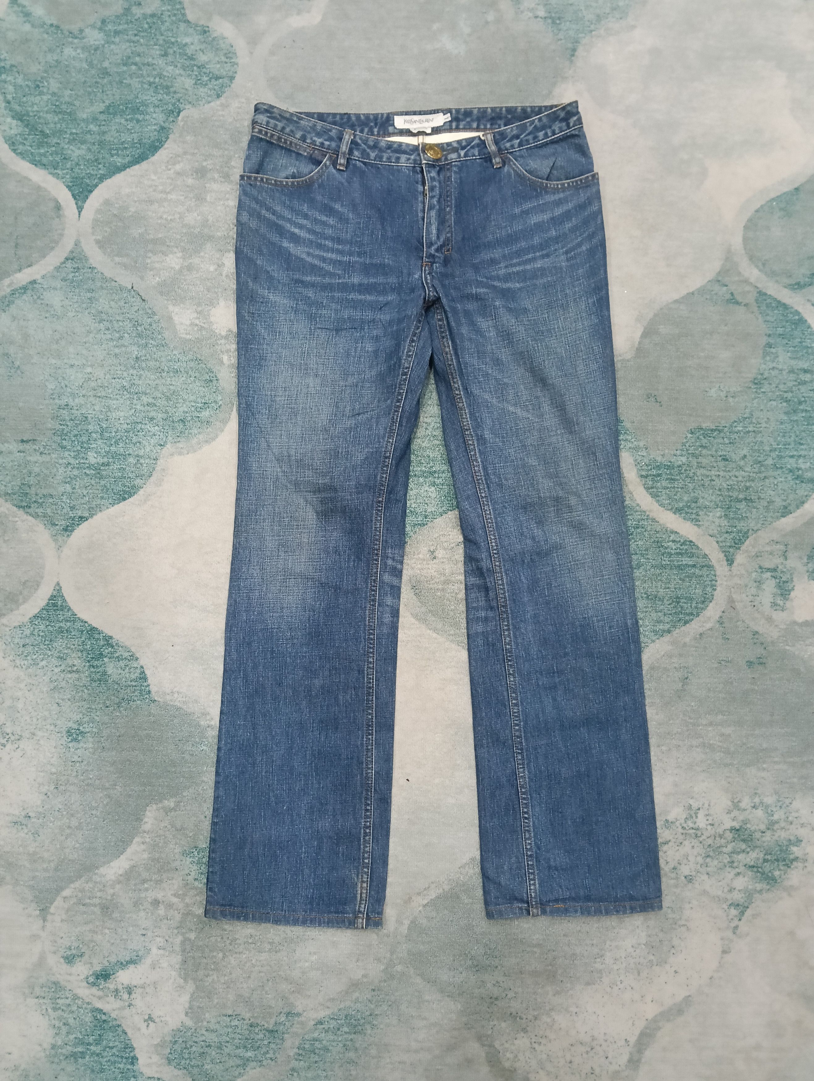 Saint Laurent Paris × Yves Saint Laurent Yves Saint Laurent Relax Jeans Size 34" / US 12 / IT 48 - 2 Thumbnail