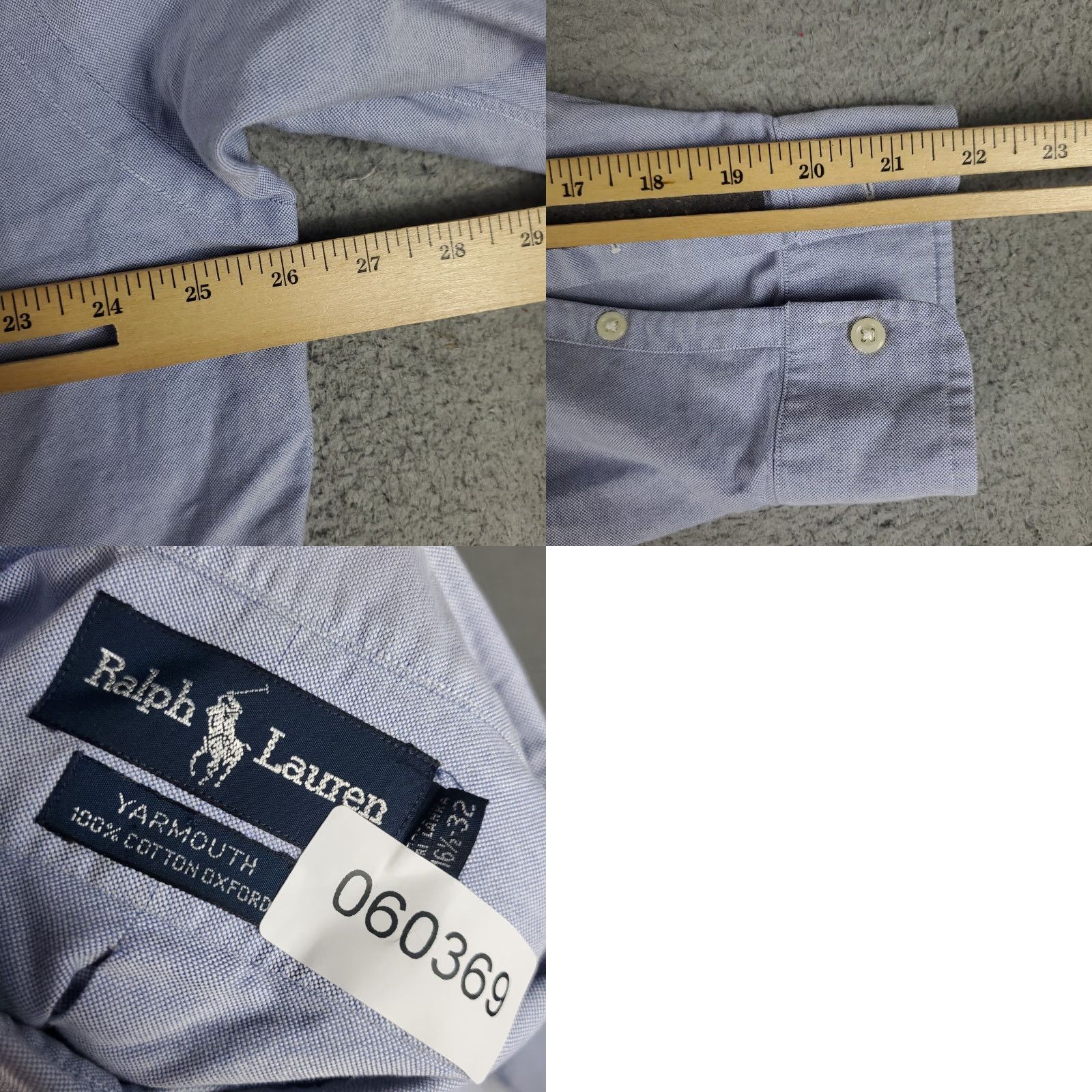 Ralph Lauren Ralph Lauren Dress Shirt Mens Size 16.5 Blue Long Sleeve Button-Up Classic American Size 42R - 8 Thumbnail