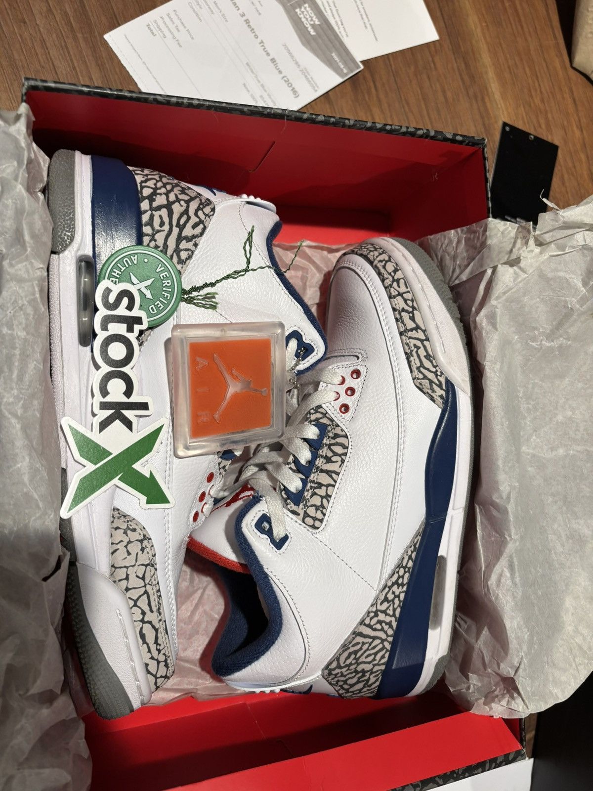 Jordan Brand Jordan 3 Retro Men's Size 10 True Blue 2016, Preowned Size US 8 / EU 41 - 4 Thumbnail