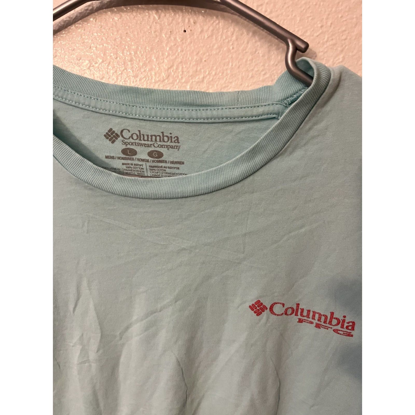 Vintage Columbia PFG Short Sleeve Shirt Mens Large Light Blue Outdoor Fishing T-Shirt Size US L / EU 52-54 / 3 - 4 Thumbnail