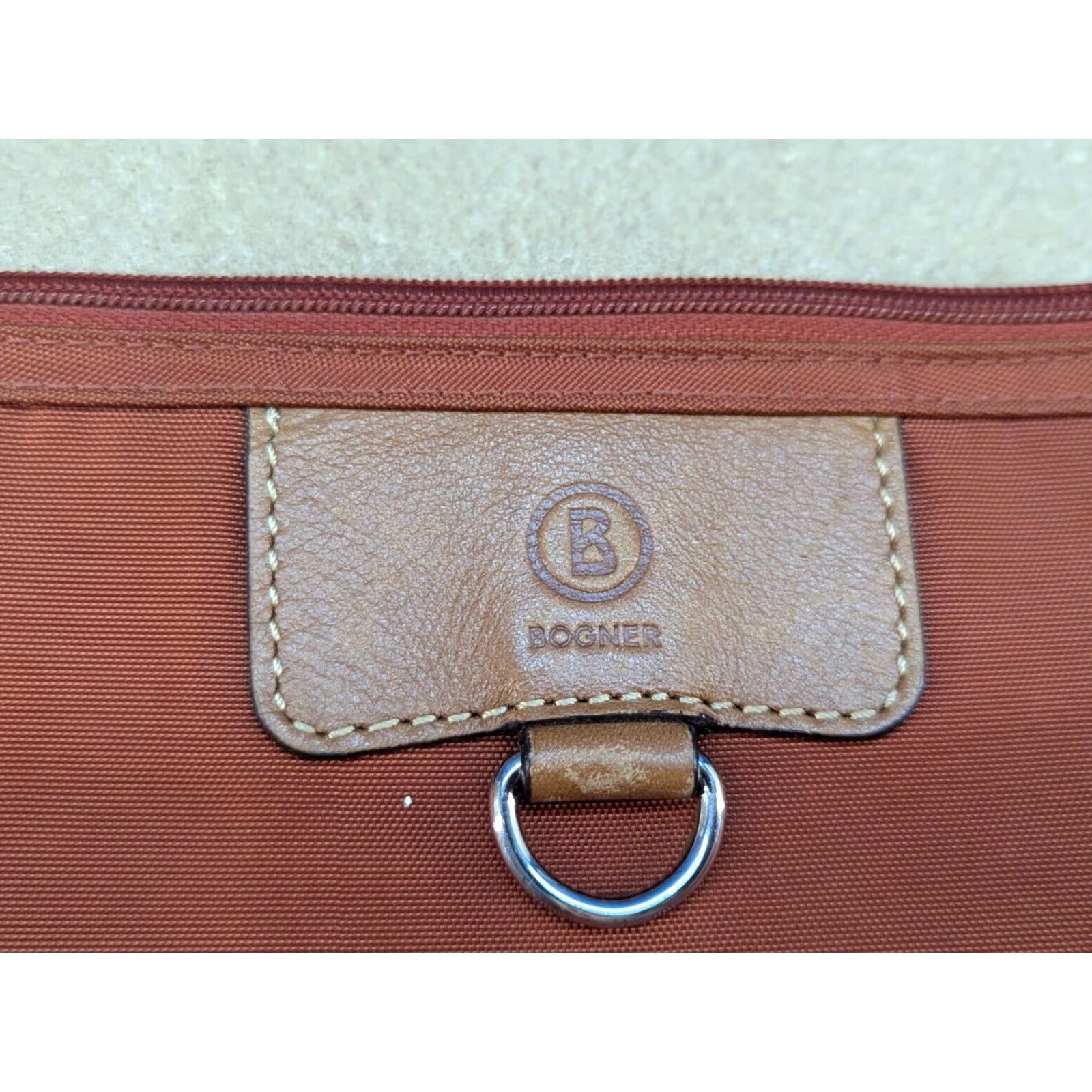 Bogner Bogner Women's Brown Shoulder Hand Bag Ladies Crossbody Solid Nylon Lining Polyester Pockets Zip Casual Medium Brown Womens Bag Size ONE SIZE - 6 Thumbnail