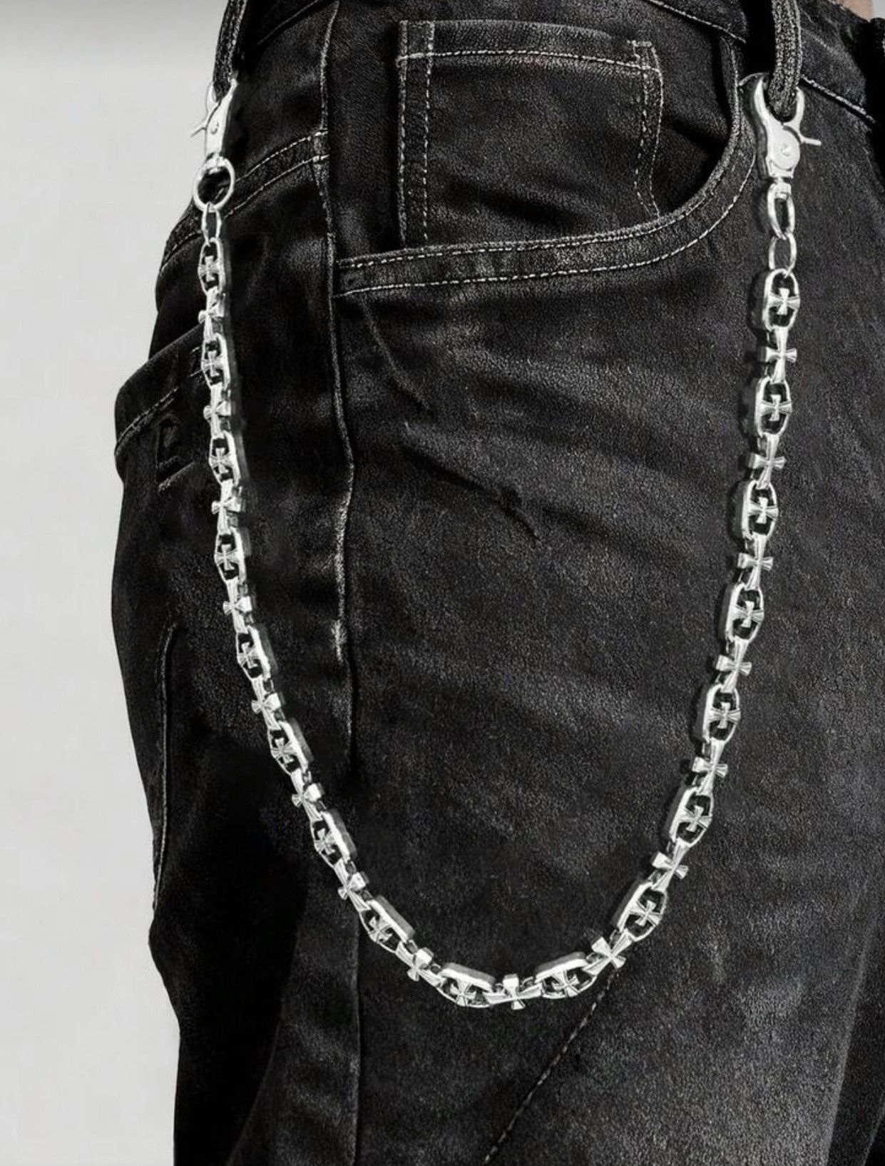 Metal Cross Wallet Chain,Y2K Jeans Chain,Gothic Pants Chain